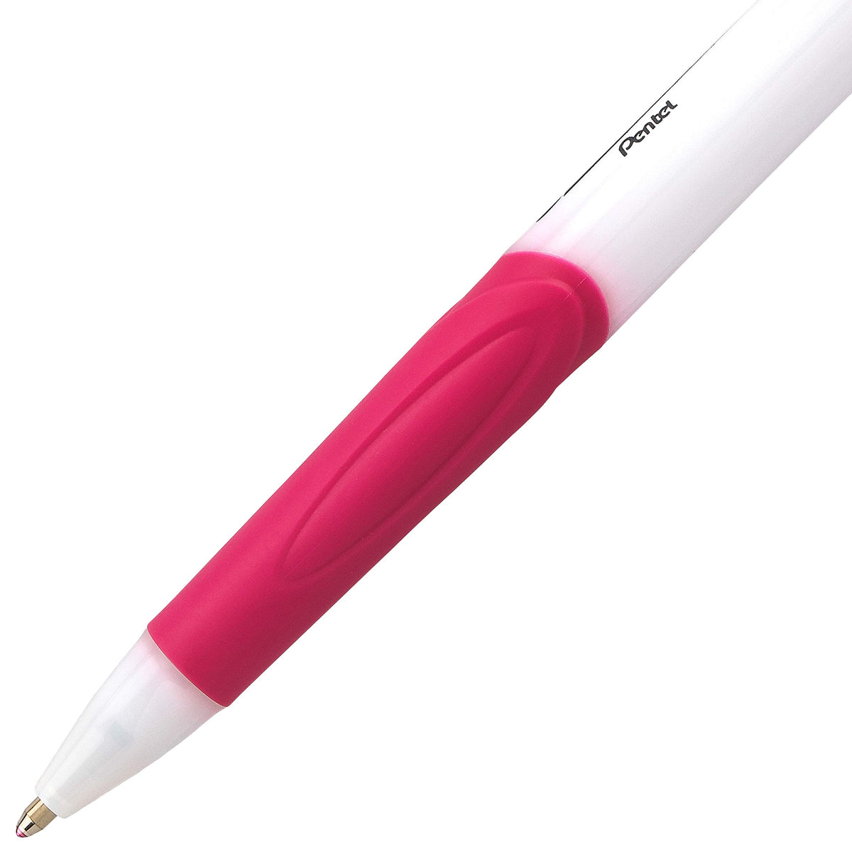 Pentel GlideWrite Ballpoint Pen with TechniFlo Ink, (1.0mm) Medium Line, Pink, Box of 12 (BX910-P)