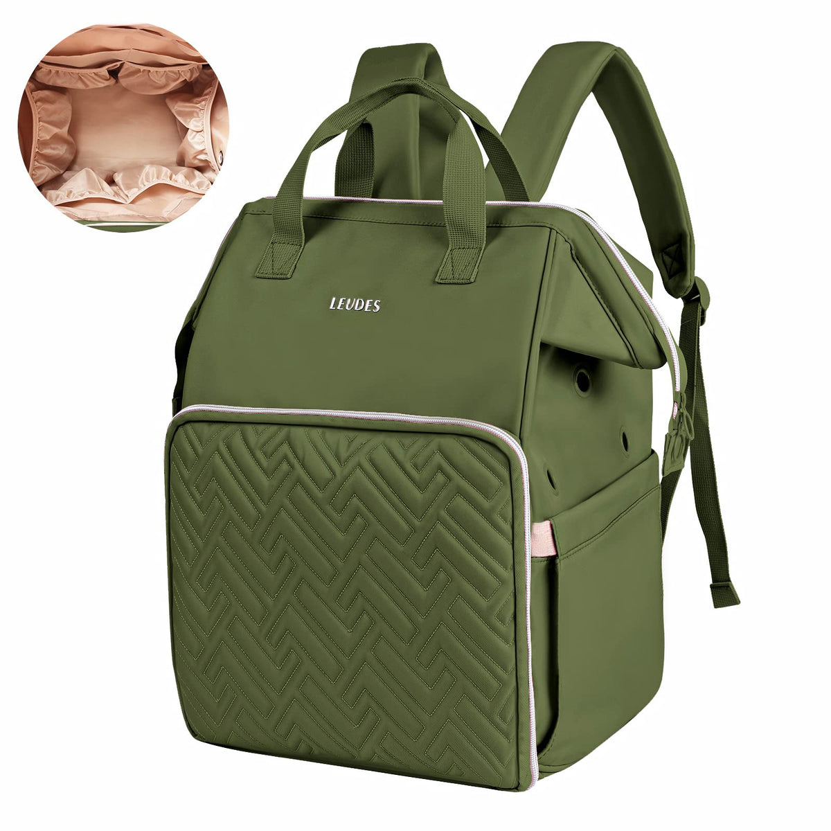 Leudes Knitting Bag Backpack,Yarn Storage Organizer Large Crochet Bag Tote Christmas Gift Yarn