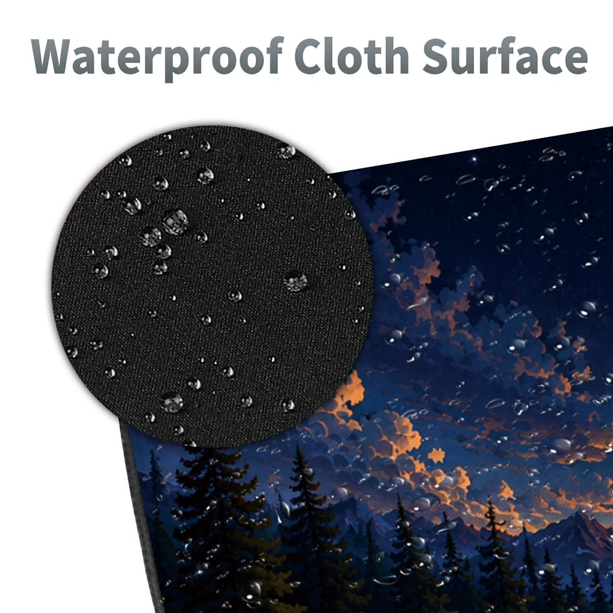 Lotus Moon Cat Large Mouse Pad, 31.5 x 11.8 in Extended Desk Mat