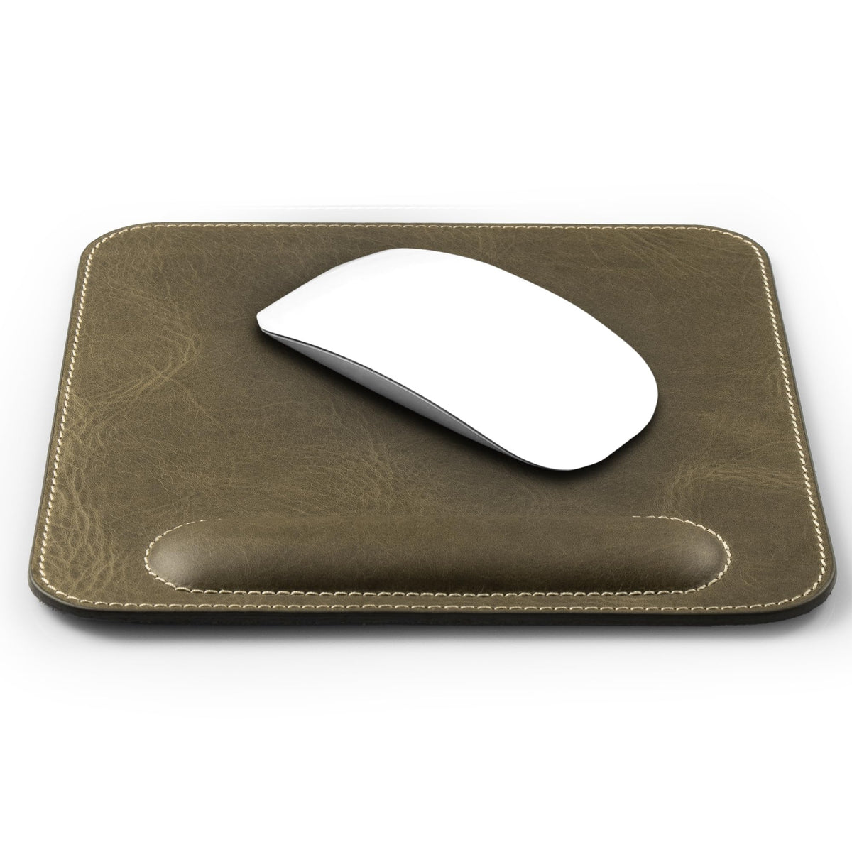 Londo Top Grain Leather Mouse Pad with Wrist Rest – Ergonomic Support, Non-Slip Base, Smooth Surface