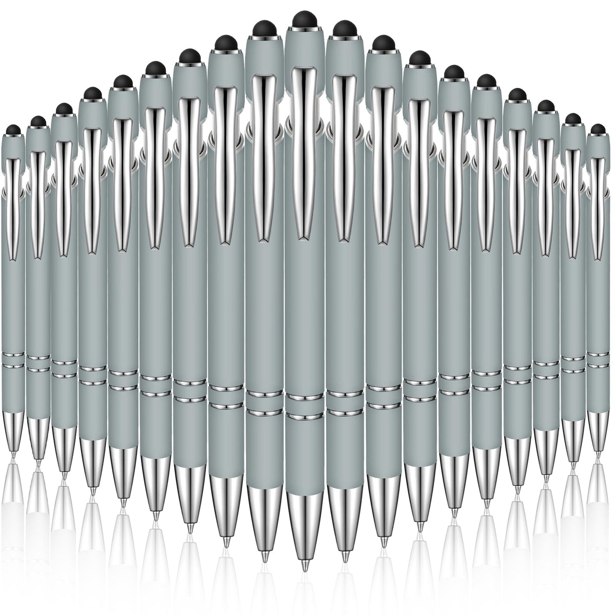 Zonon 38 Pieces Rubberized Ballpoint Pen with Stylus Tip Stylish Metal Pen Capacitive Stylus with