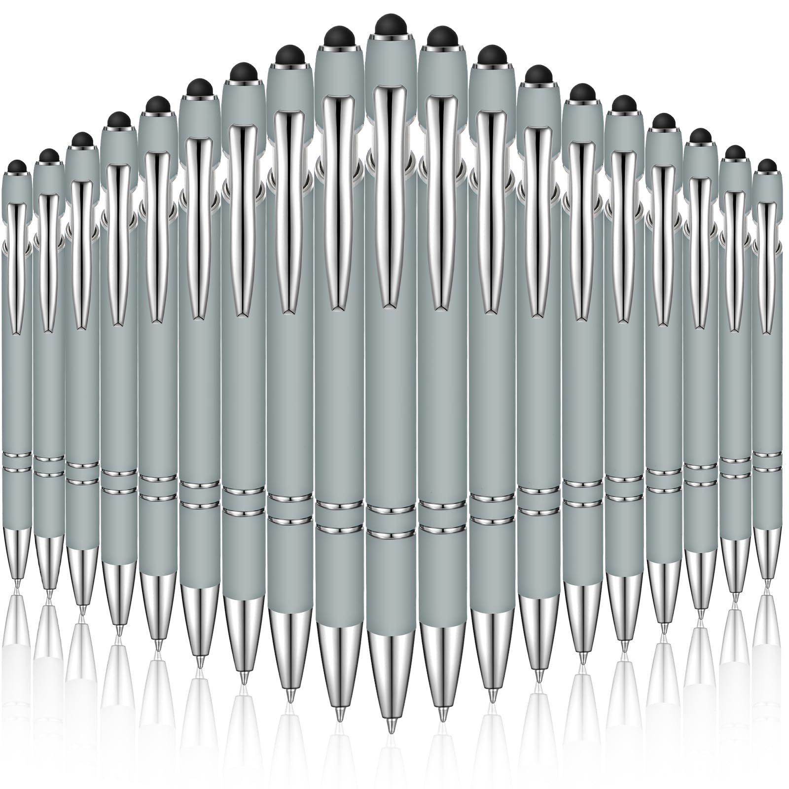 Zonon 38 Pieces Rubberized Ballpoint Pen with Stylus Tip Stylish Metal Pen Capacitive Stylus with