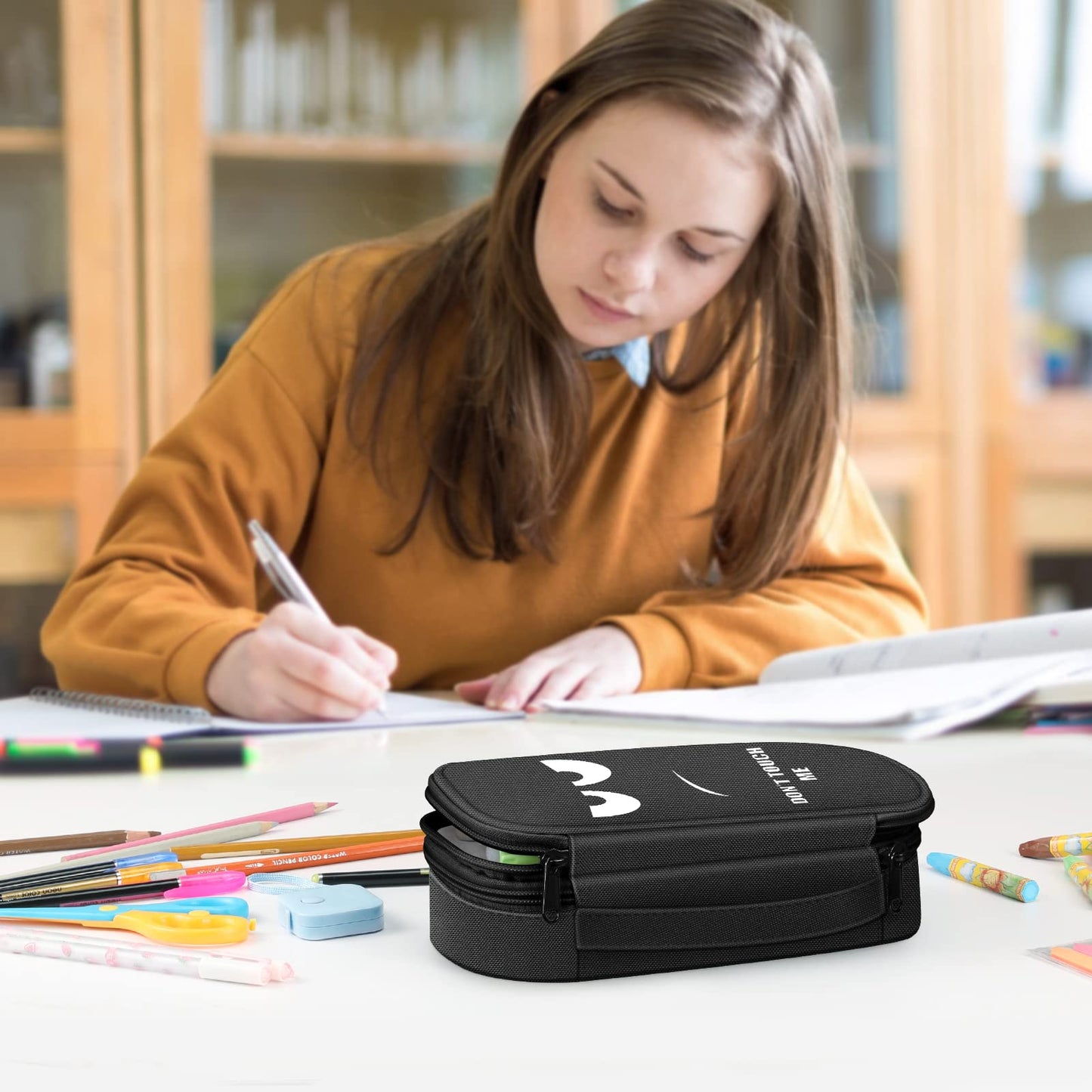 FINPAC Pencil Case, Large Capacity Pencil Box Pen Pouch