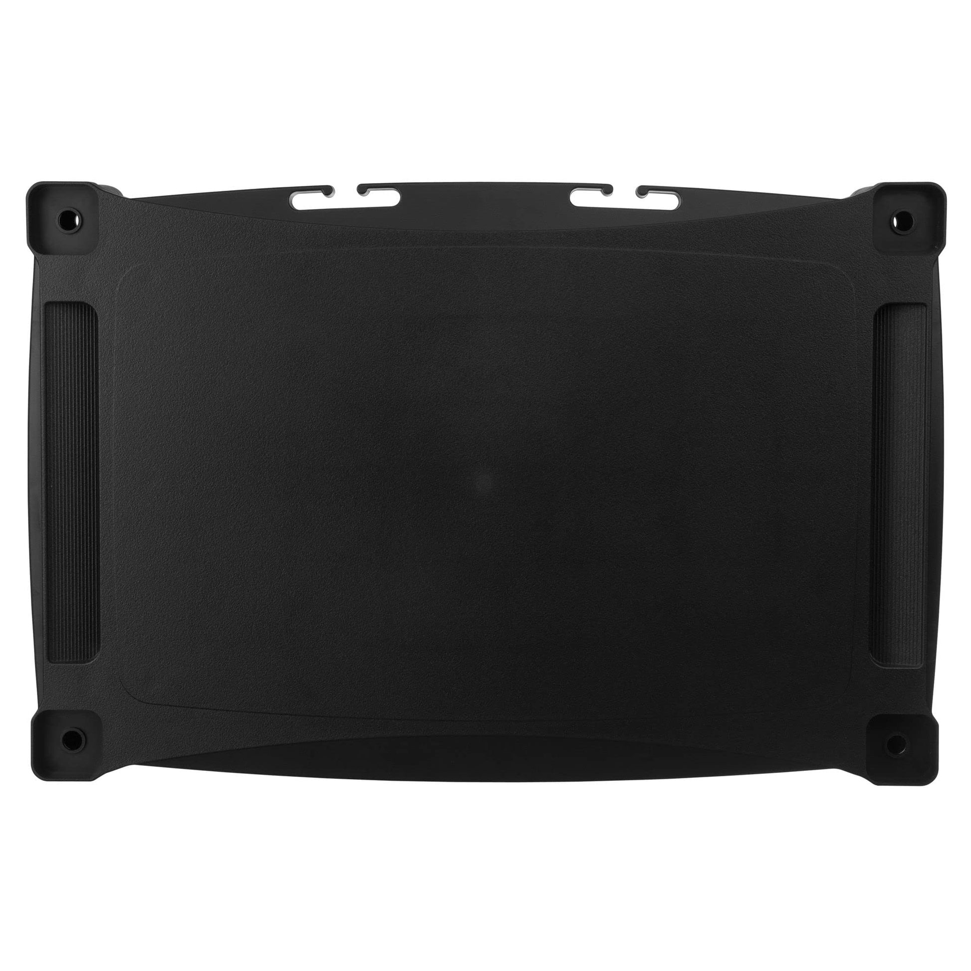 Kantek Wide Deluxe Two-Level Monitor Stand With Drawer, 20" X 13.25" X 3" To 6.5", Black, Supports