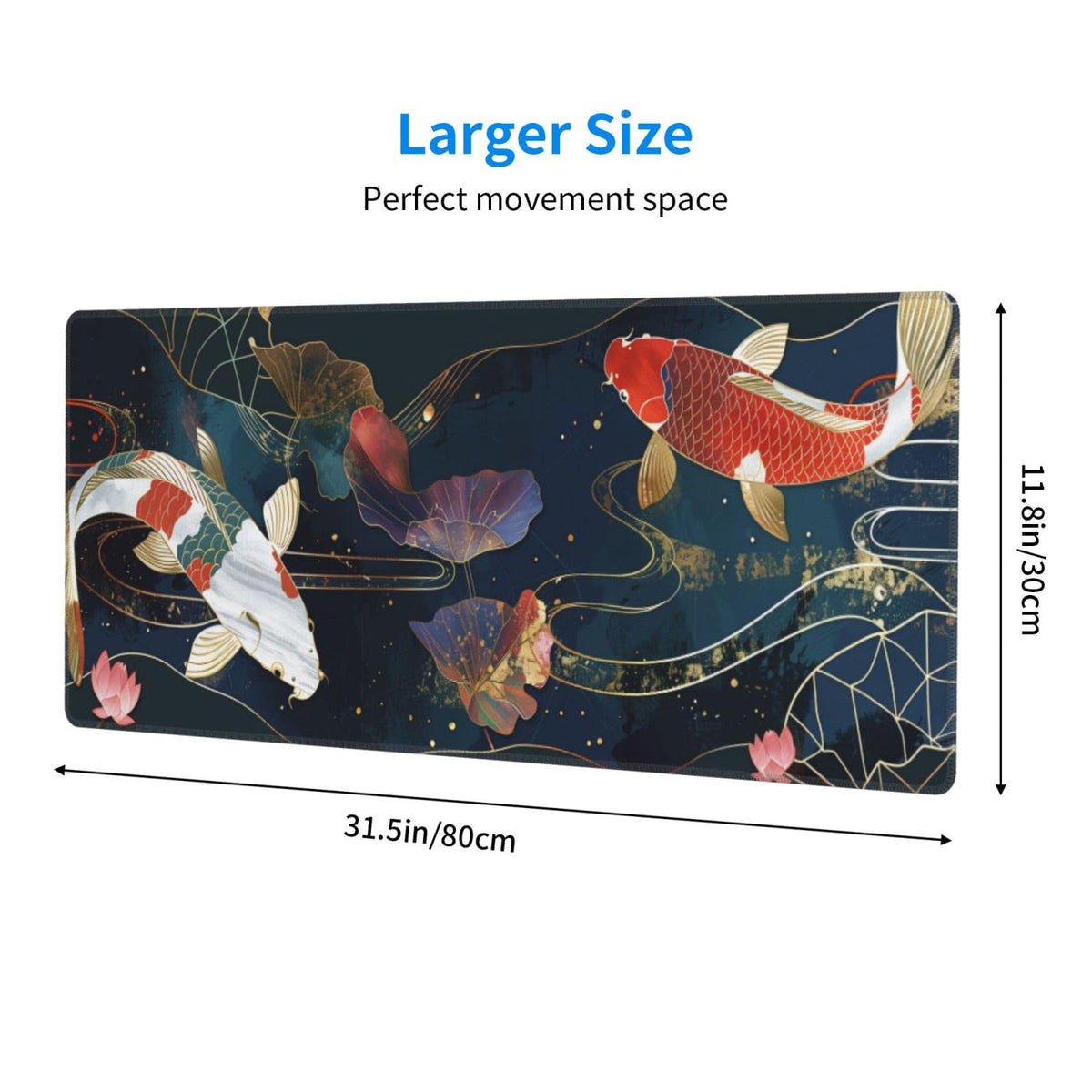 Gaming Mouse Pad Desk Pad,Extended Big Mouse Pad,31.5x11.8 Inch Long Computer Keyboard Mouse Mat