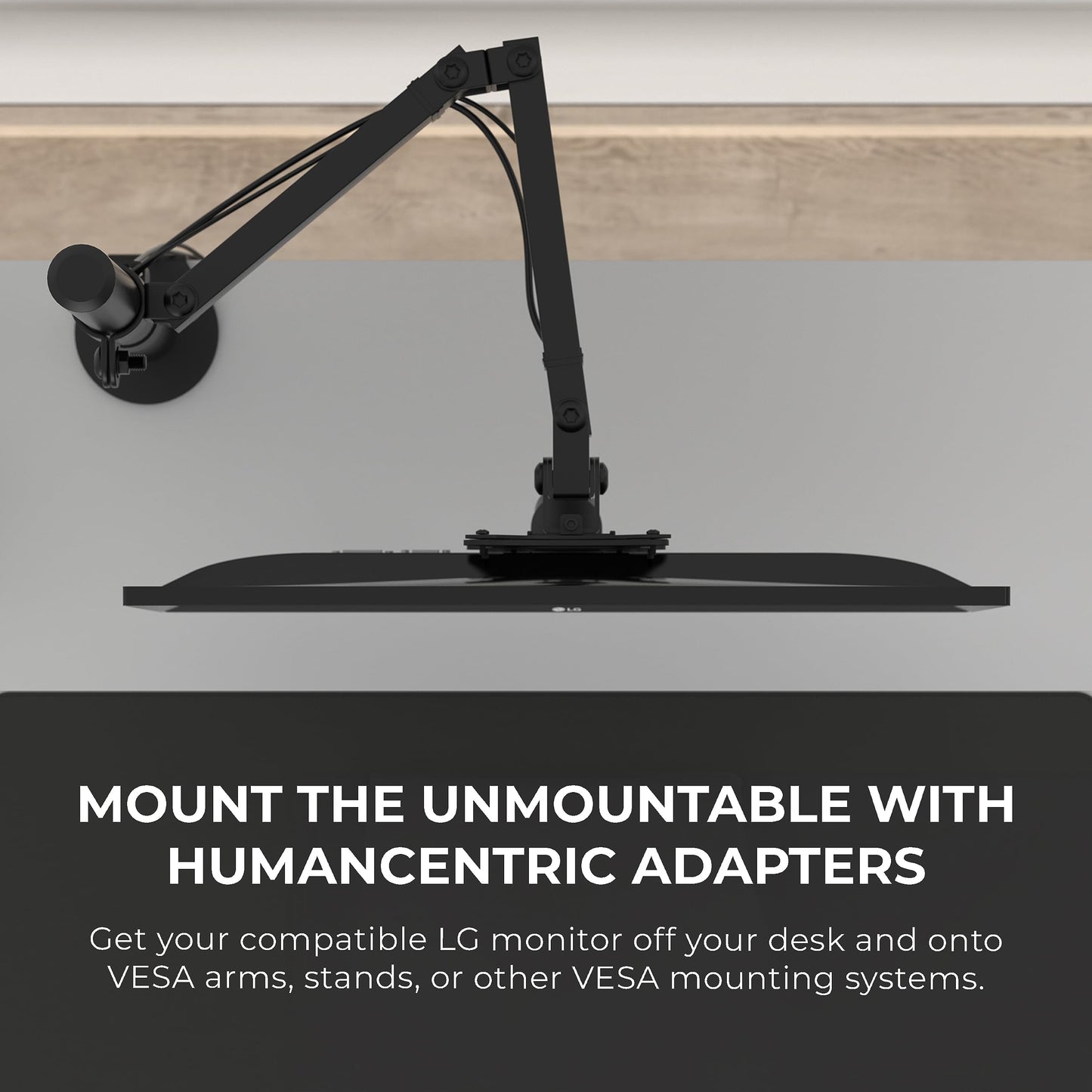 HumanCentric VESA Mount Adapter Compatible for LG Monitors 75x75, 100x100mm