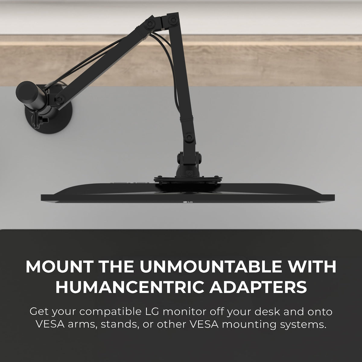 HumanCentric VESA Mount Adapter Compatible for LG Monitors 75x75, 100x100mm