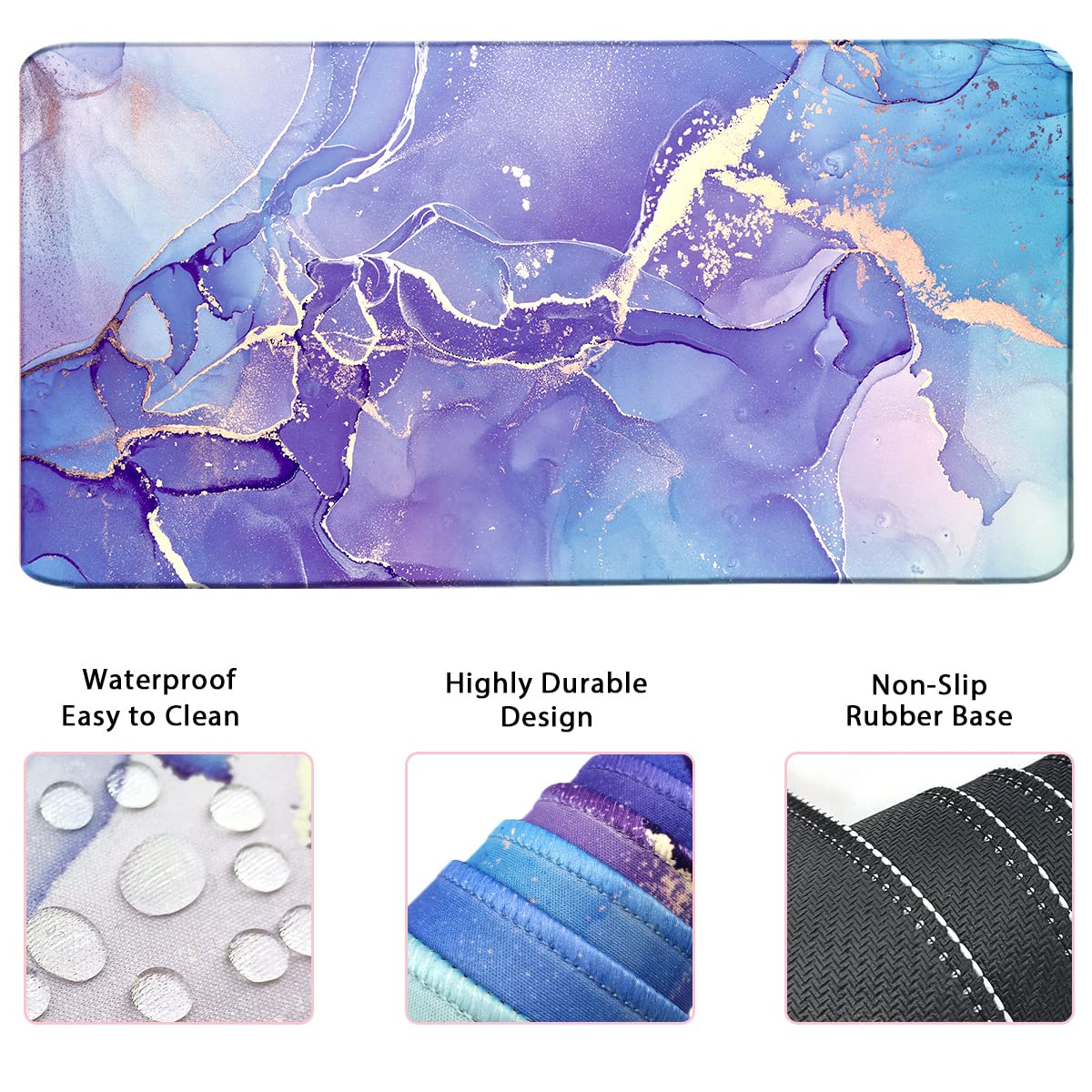 Large Mouse Pad and Keyboard Wrist Rest, Desk Pad for Keyboard and Mouse, 4-in-1 Large Gaming Mouse