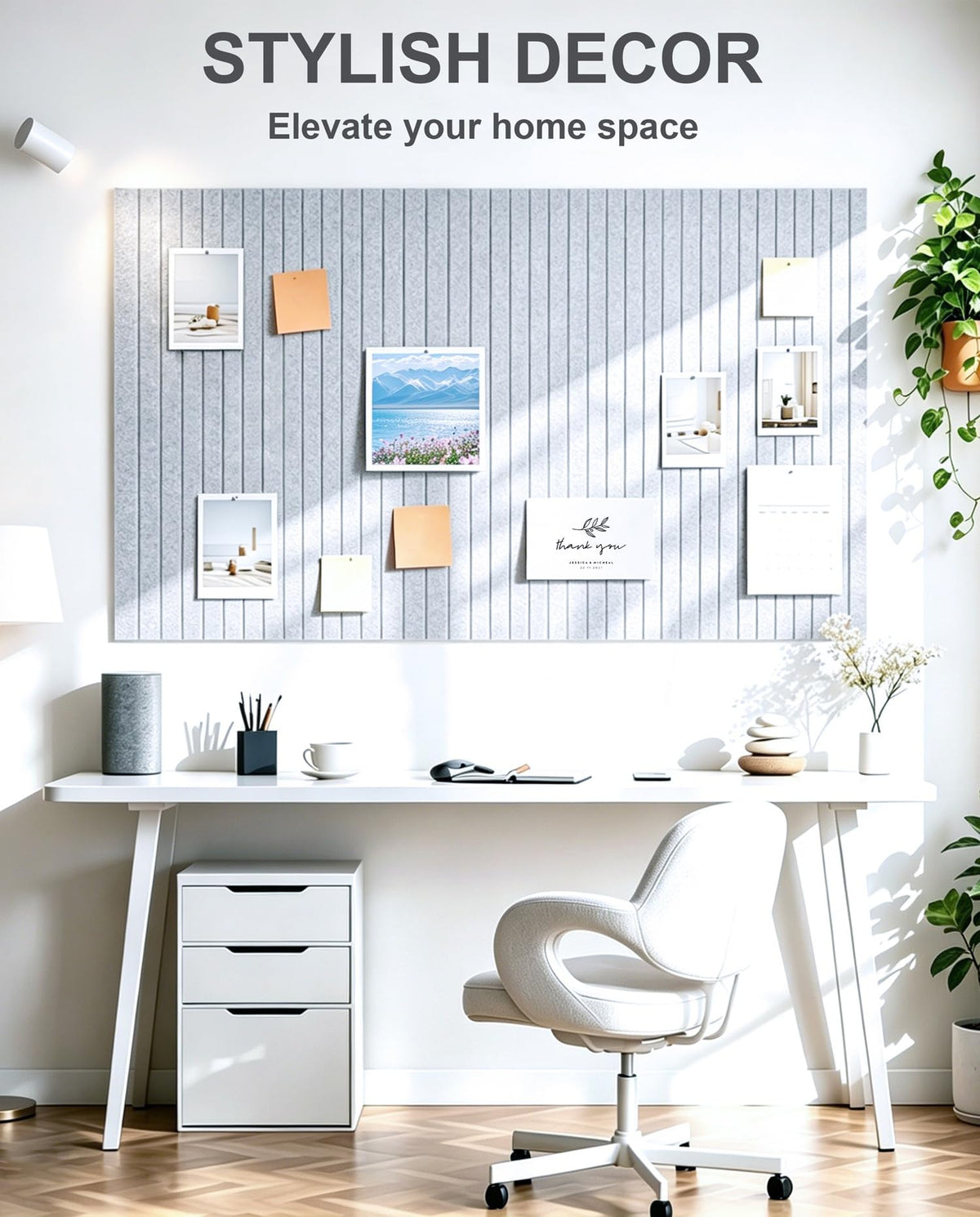 G Gamit 0.47" Thick Felt Pin Board 36"x24" Large Cork Board Alternative 6 Pack 11.81"x11.81"Felt