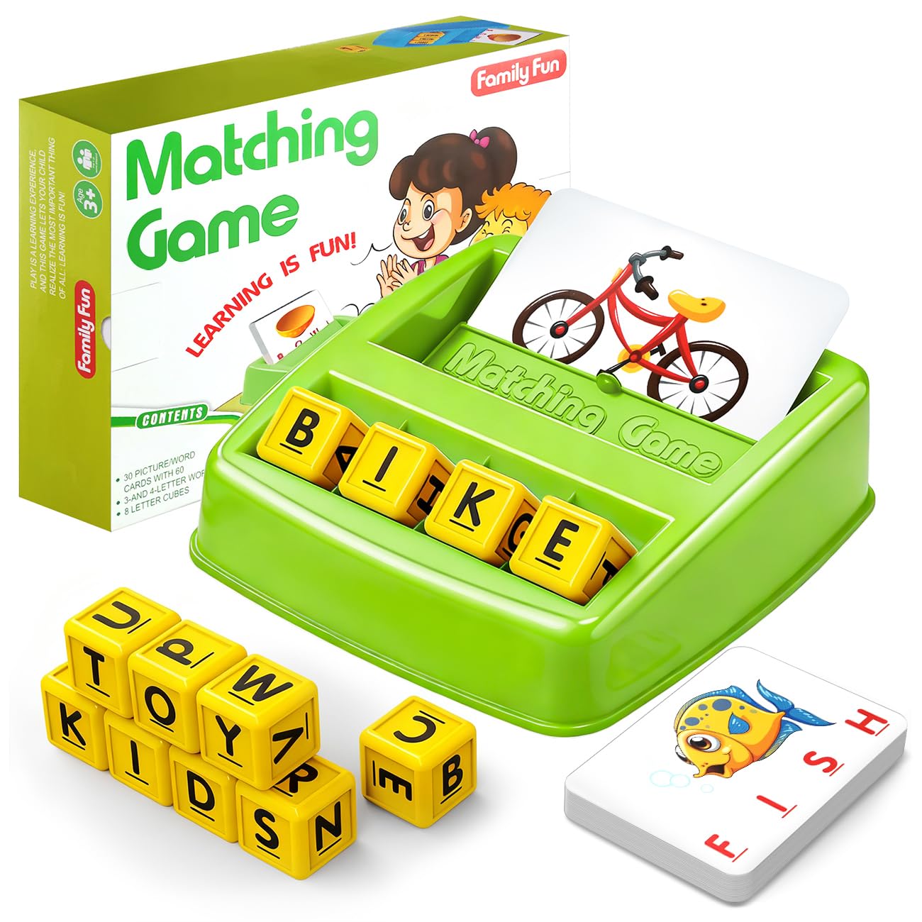 Matching Letter Game for 3 4 5 Year Old Girls Gifts, ABC Learning Toys for Kids Age 3-5