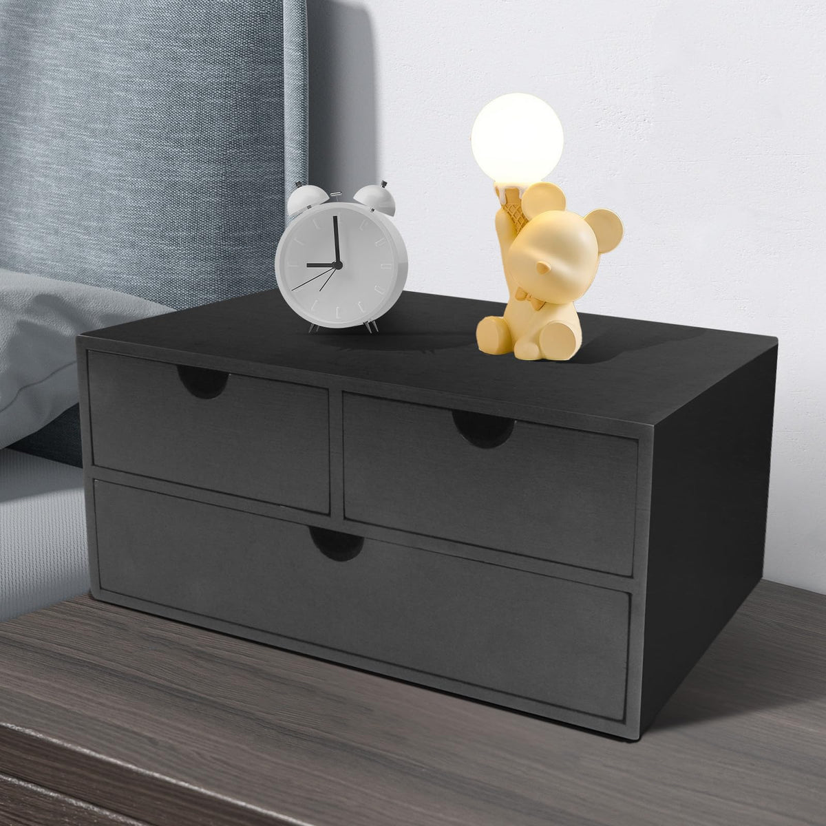 Charmewooden Bamboo Desk Organizer With Drawers Countertop Drawers Counter Storage Box Corner Desk