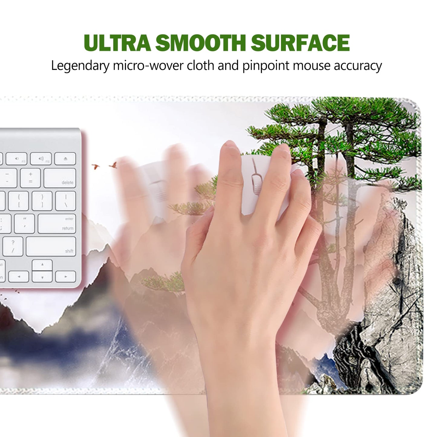 AIMSA Extended Gaming Mouse Pad, XL Large Keyboard Mouse Mat Desk Pad with Stitched Edges, Durable