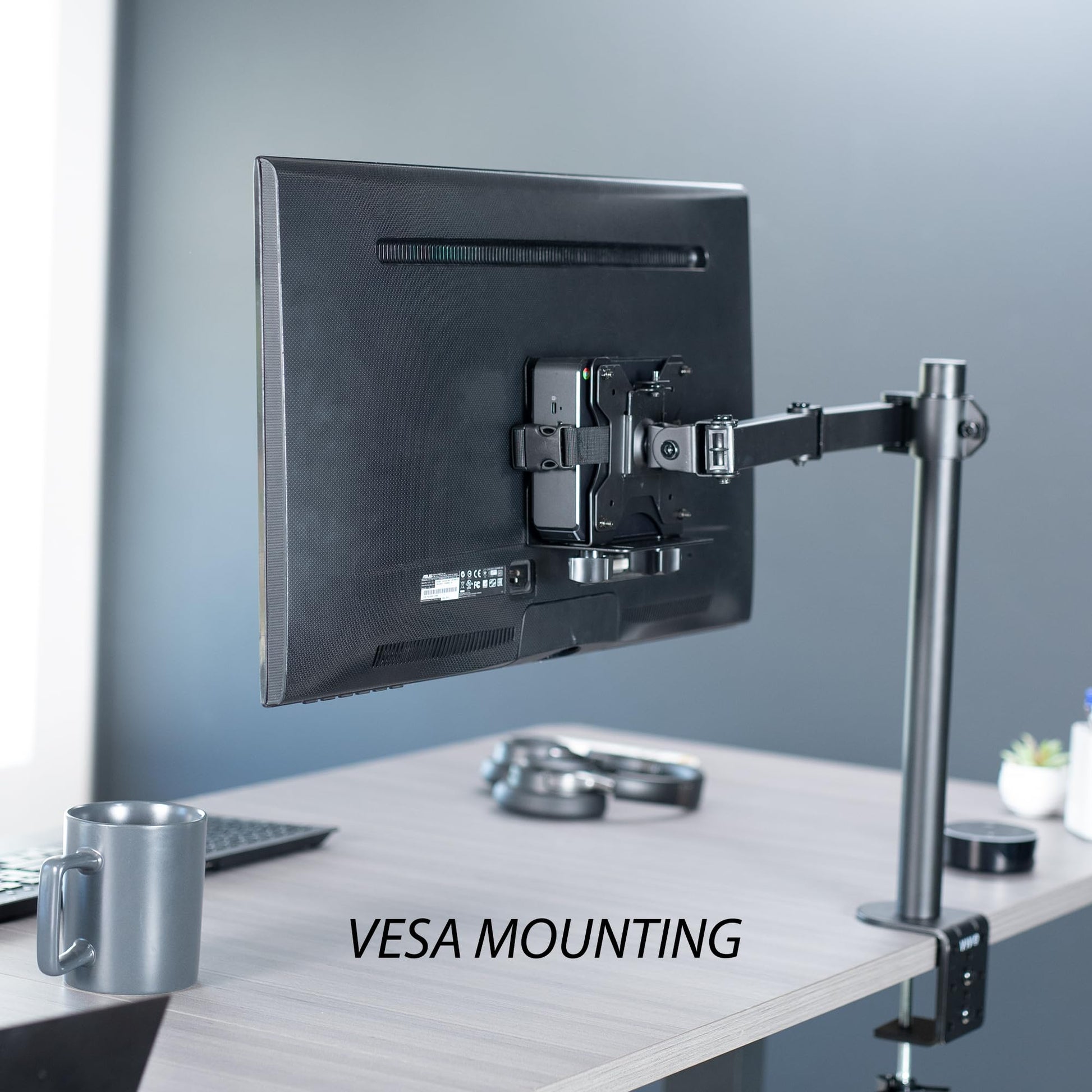 VIVO Adjustable Thin Client Mini PC Mount Bracket, CPU VESA Under Desk and Monitor Arm Computer
