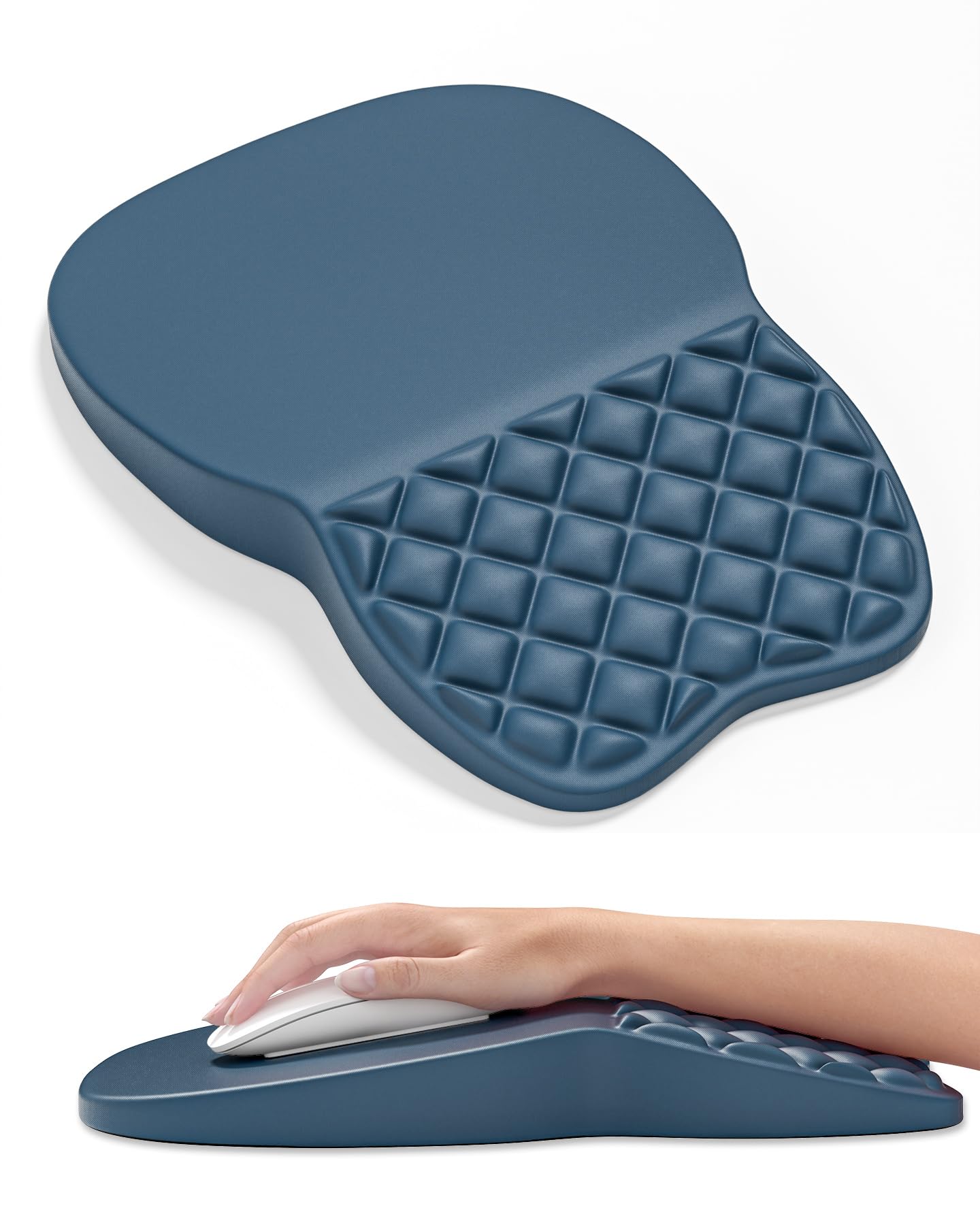Auhoahsil Ergonomic Mouse Pad with Wrist Rest, Comfortable Slope Computer Mouse Mat with Wrist