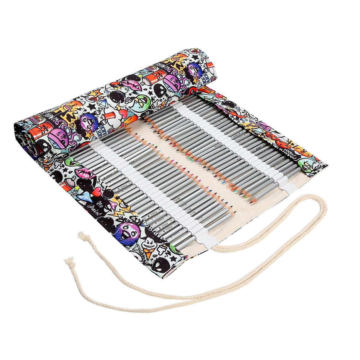 Lbxgap 168 Slot Pencil Roll Wrap Up Pencil Pouches Holder