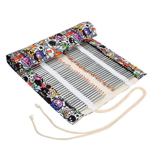 Lbxgap 168 Slot Pencil Roll Wrap Up Pencil Pouches Holder