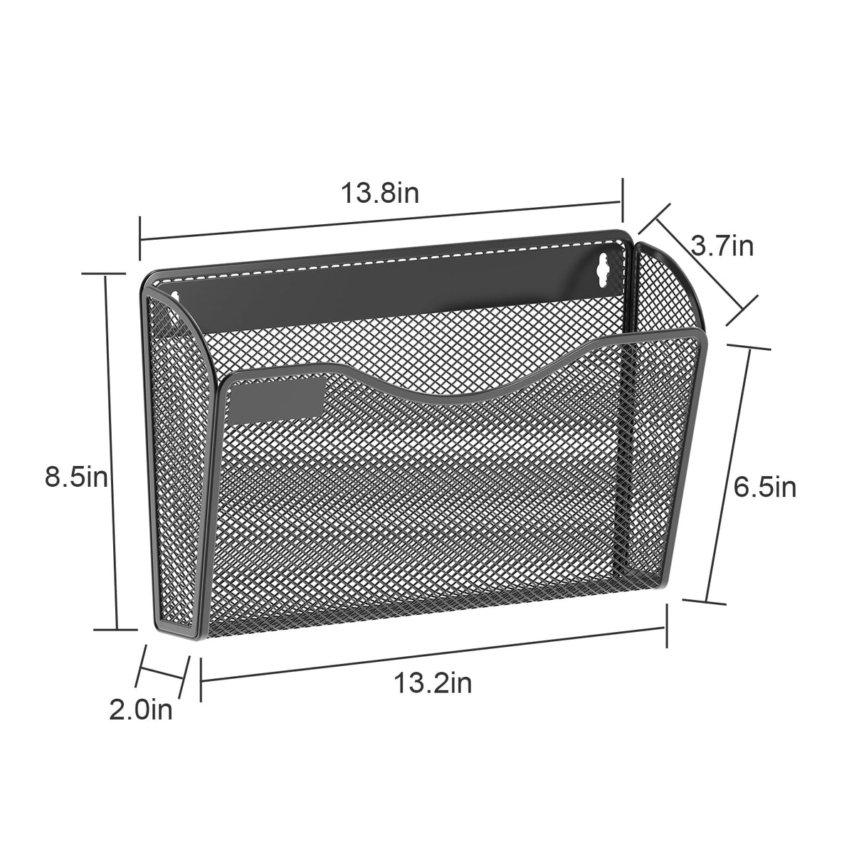 samstar 6 Pack Mesh Wall Mounted File Holder Metal Wall File Pocket Mail Organizer for