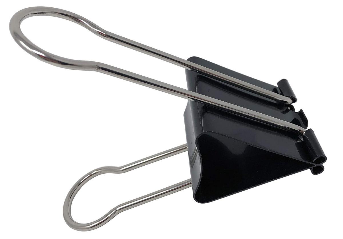 Clipco Binder Clips Jumbo Super Extra Large 2-1/3in Black (2-Pack)