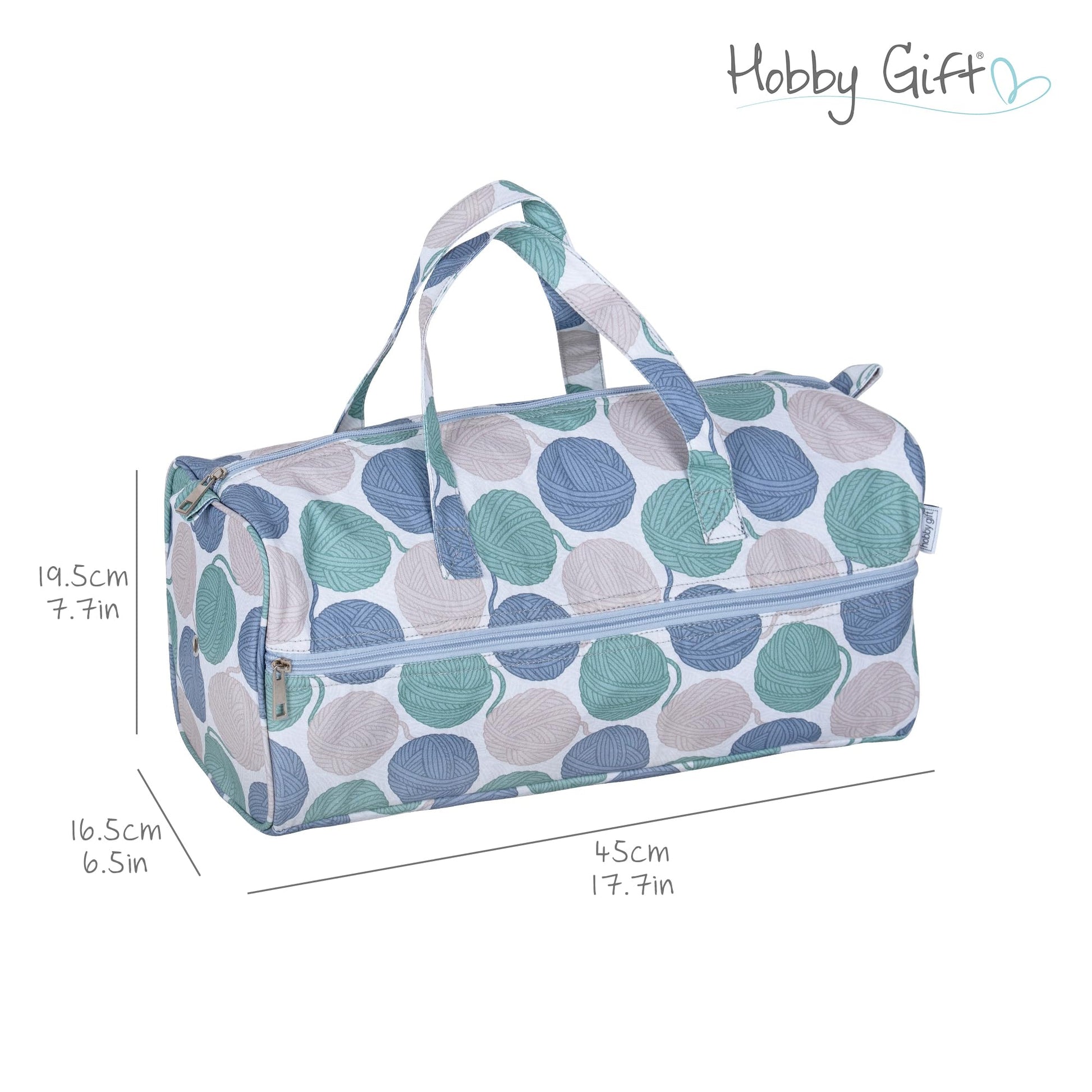 Hobby Gift Knitting Bag Large Yarn Storage Bag with Zippered Compartments for Knitting Needles