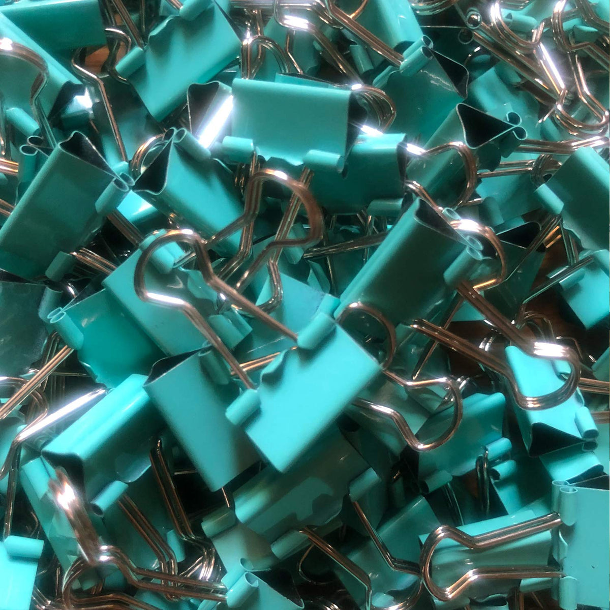 Small Binder Clips, 3/4" / 0.75 inches / 19mm Green Color Little bit Scratch Paper Clips (40 PCS
