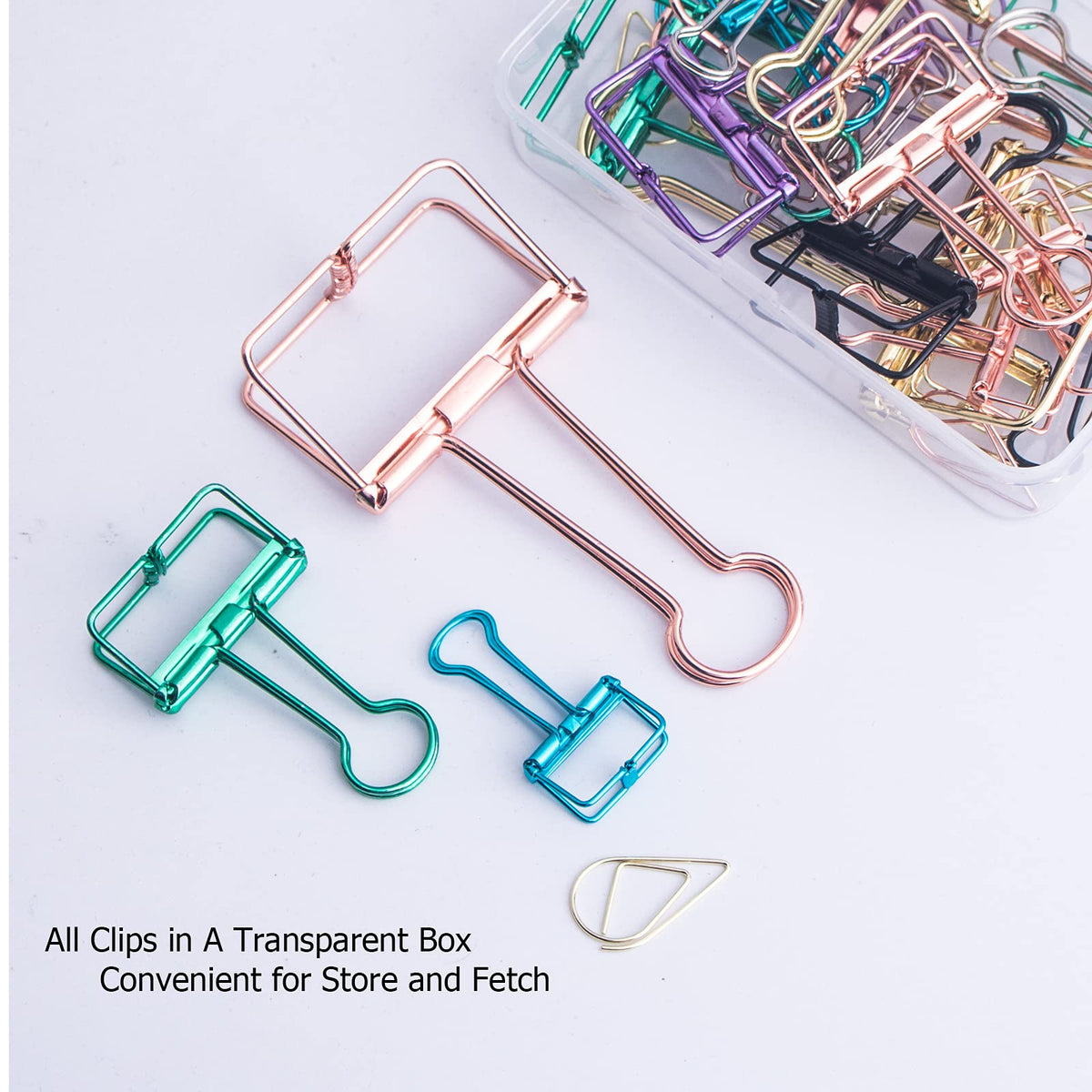 Multicolor Wire Binder Clips & Cute Paper Clips Assorted Size