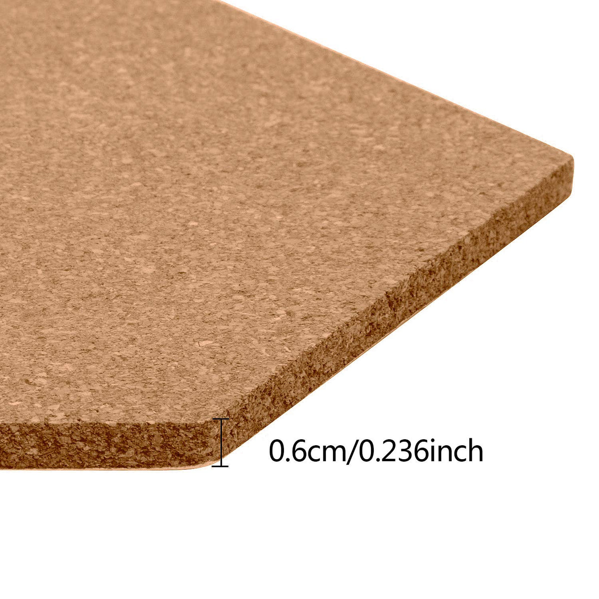 HBlife 10 Pack Hexagon Self-Adhesive Cork Board Tiles 12" X 10"