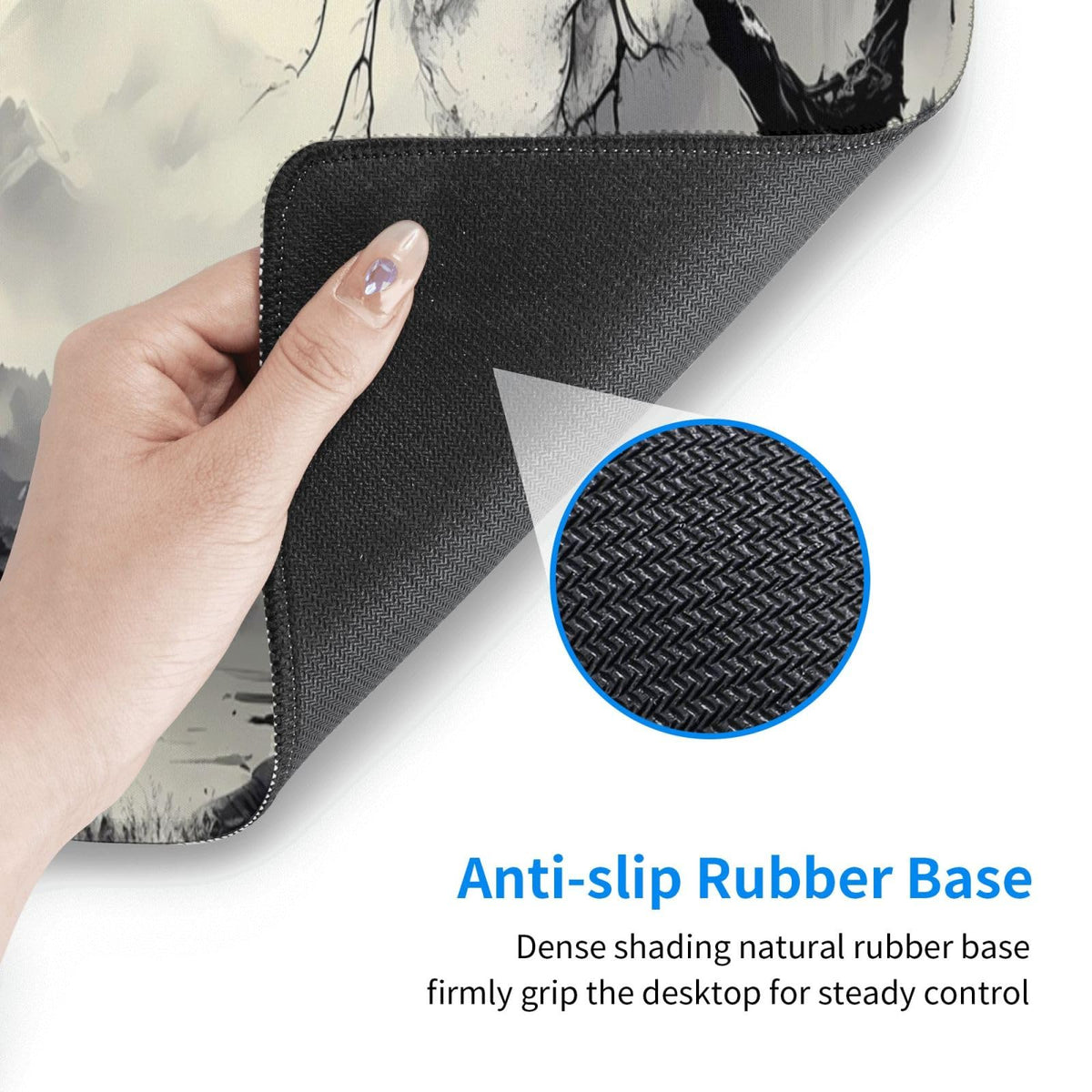 Gaming Mouse Pad Desk Pad,Extended Big Mouse Pad,31.5x11.8 Inch Long Computer Keyboard Mouse Mat