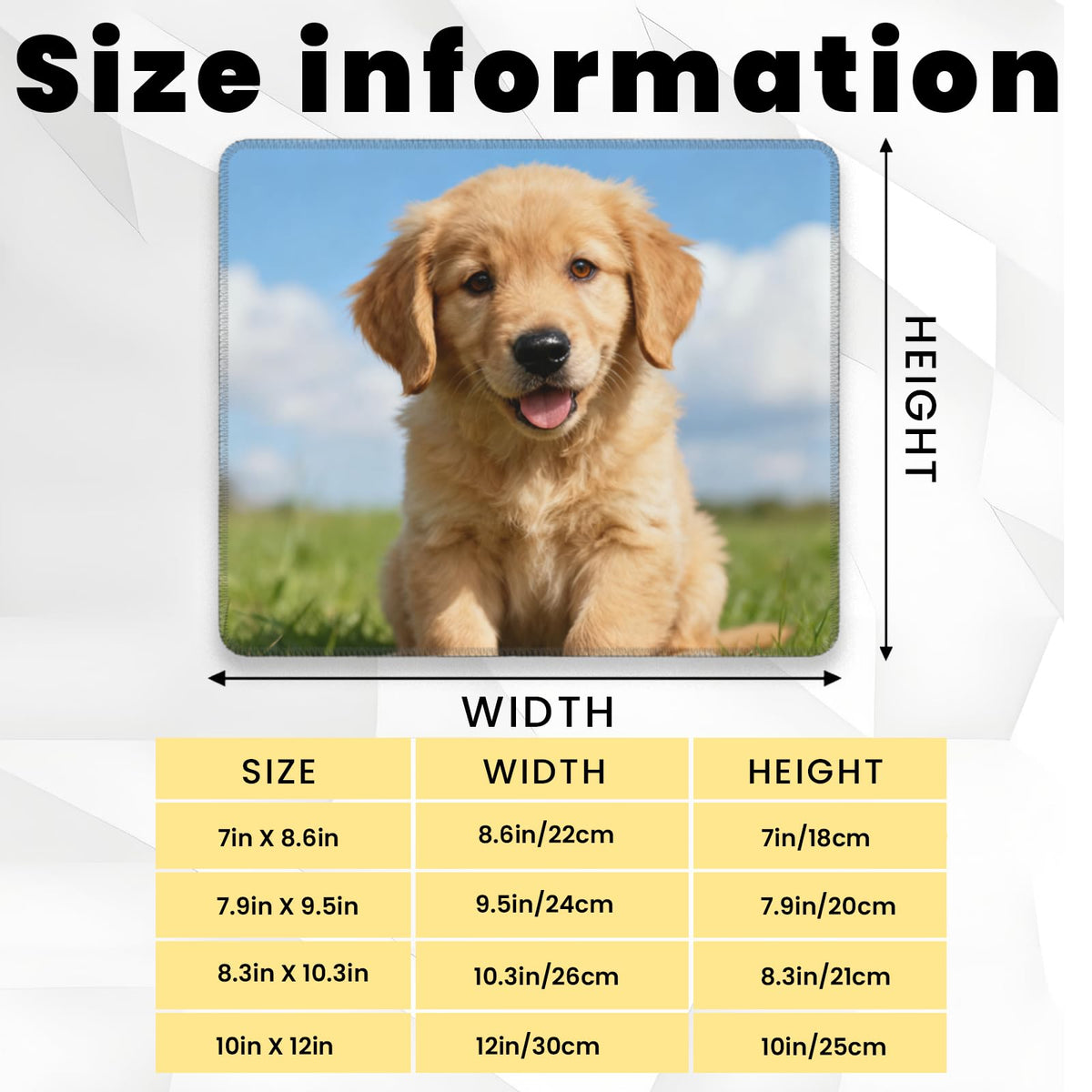 Custom Mouse Pad with Photo Text Personalized Non-Slip Mouse Pad for Desk