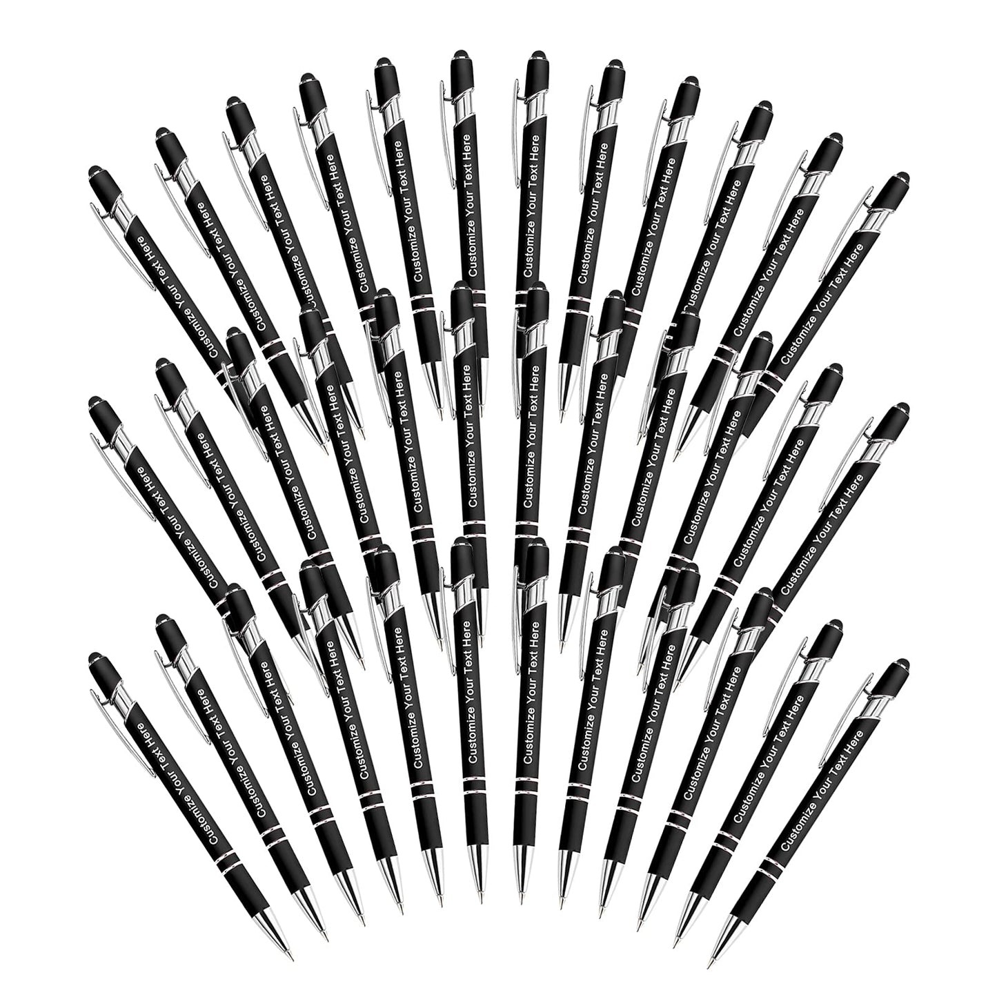 Qingxily Up to 300 Pcs Custom Pens Bulk Personalized Pens with Free Engraving Customized Stylus