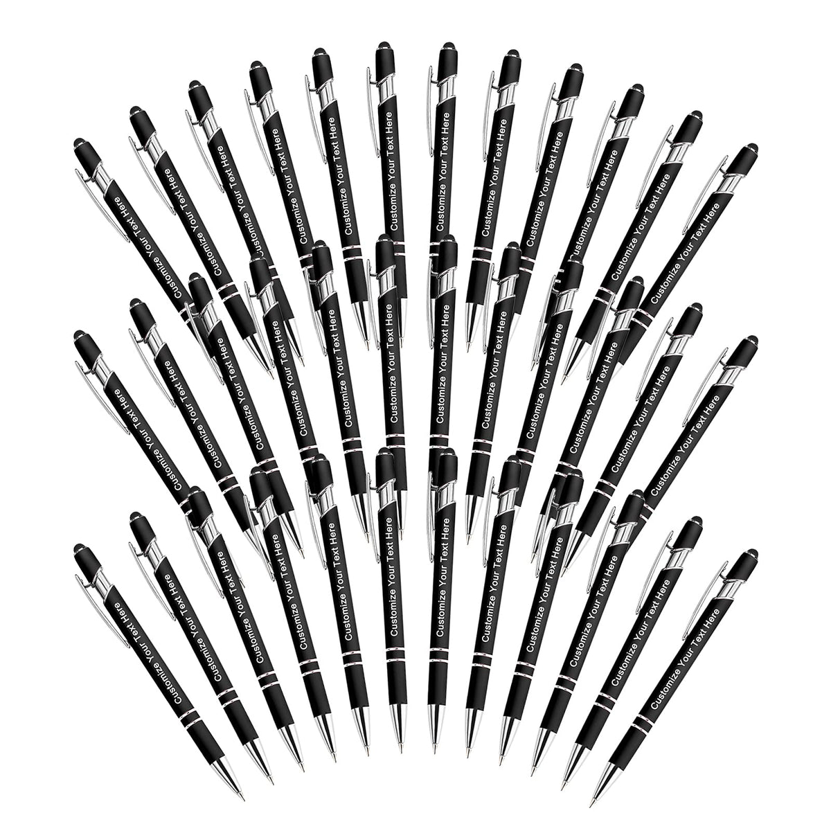 Qingxily Up to 300 Pcs Custom Pens Bulk Personalized Pens with Free Engraving Customized Stylus