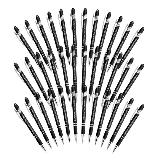 Qingxily Up to 300 Pcs Custom Pens Bulk Personalized Pens with Free Engraving Customized Stylus