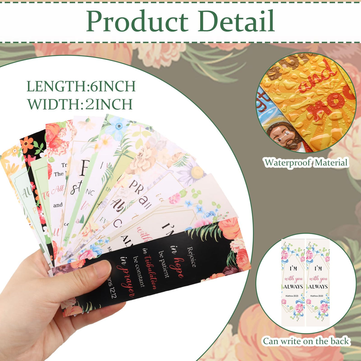 Sinmoe 120 Pcs Christian Pens Bookmarks Scripture,Bright Color,Novel