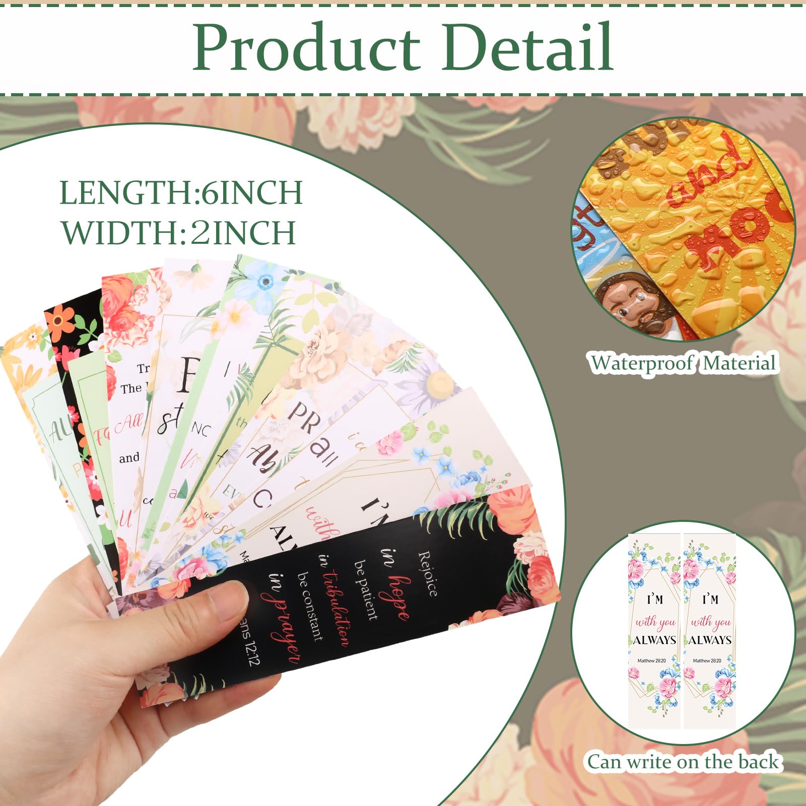 Sinmoe 120 Pcs Christian Pens Bookmarks Scripture,Bright Color,Novel