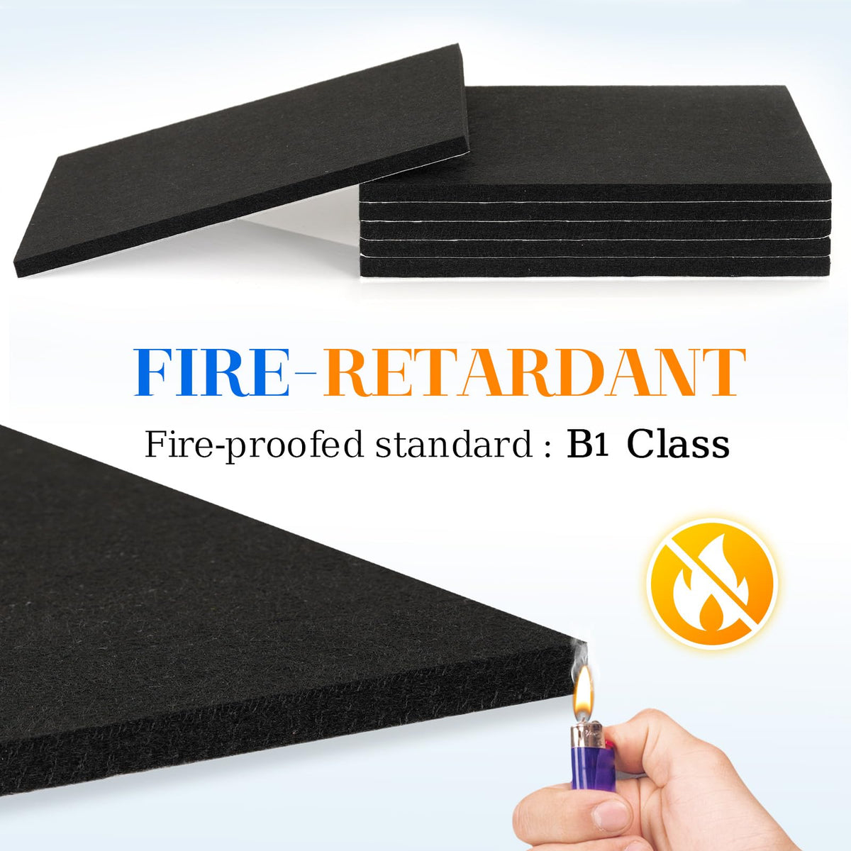 DOLLAR BOSS Felt Cork Board Tiles, 6 Pcs 12" x 12" Bulletin Board, Black