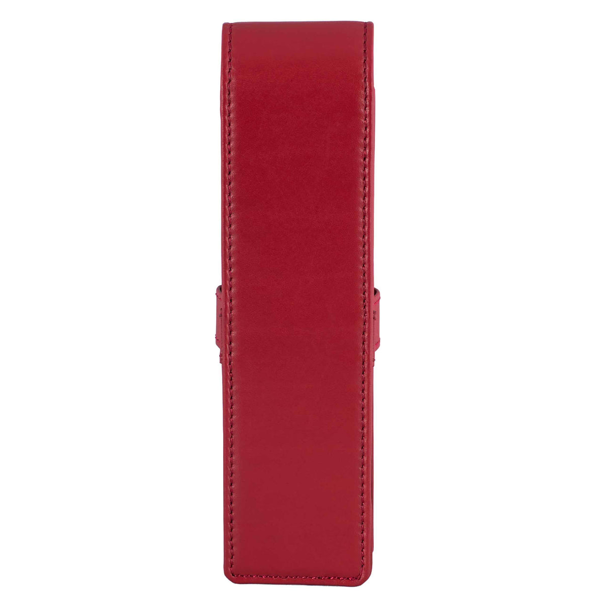 DiLoro Leather Double Pen Case Pencil Pouch Holder for Two Fountain Ballpoint Rollerball Pens and
