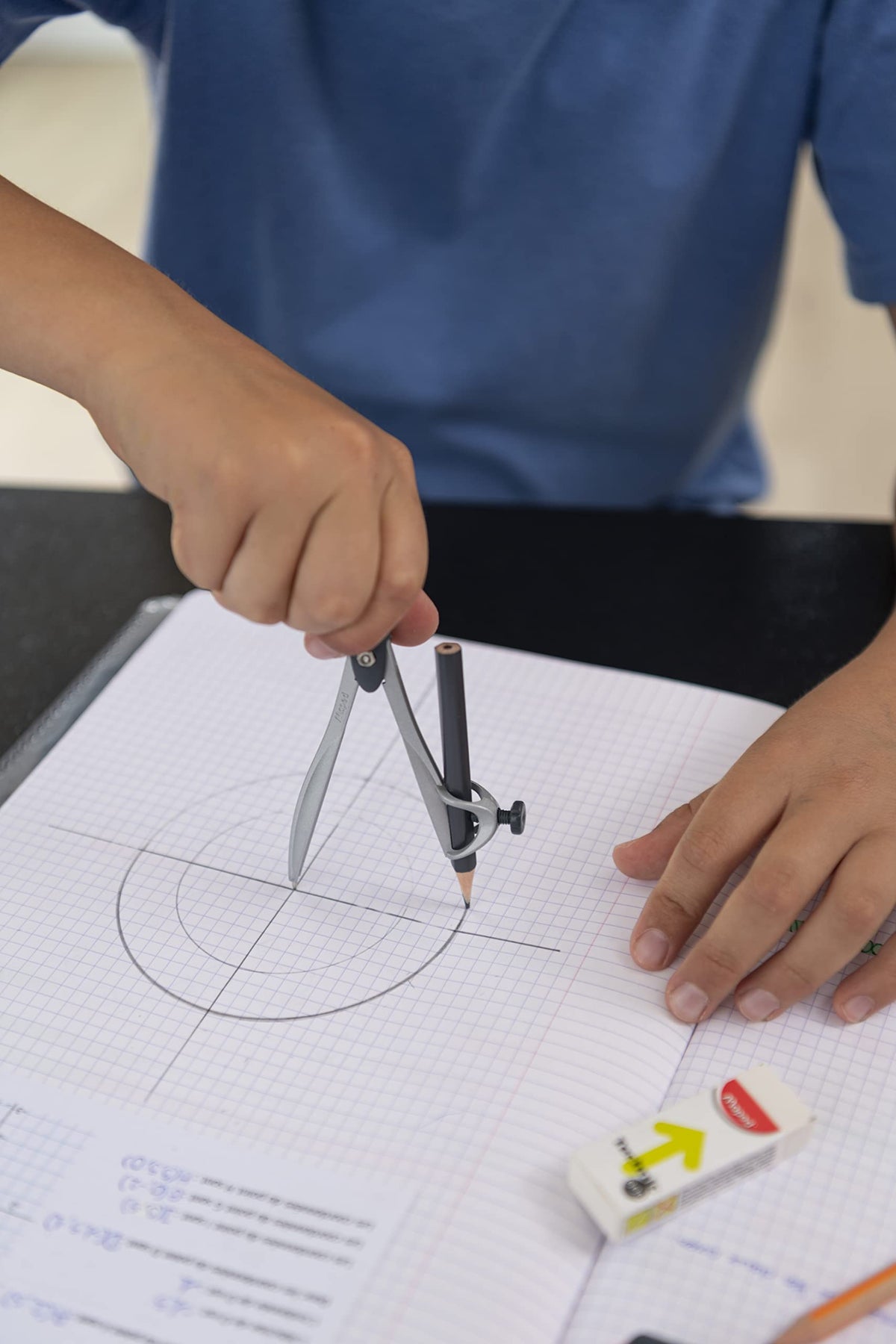 Maped - Study Mechanical Compass + Mechanical Pencil Case - Metal - School - Box - Grey