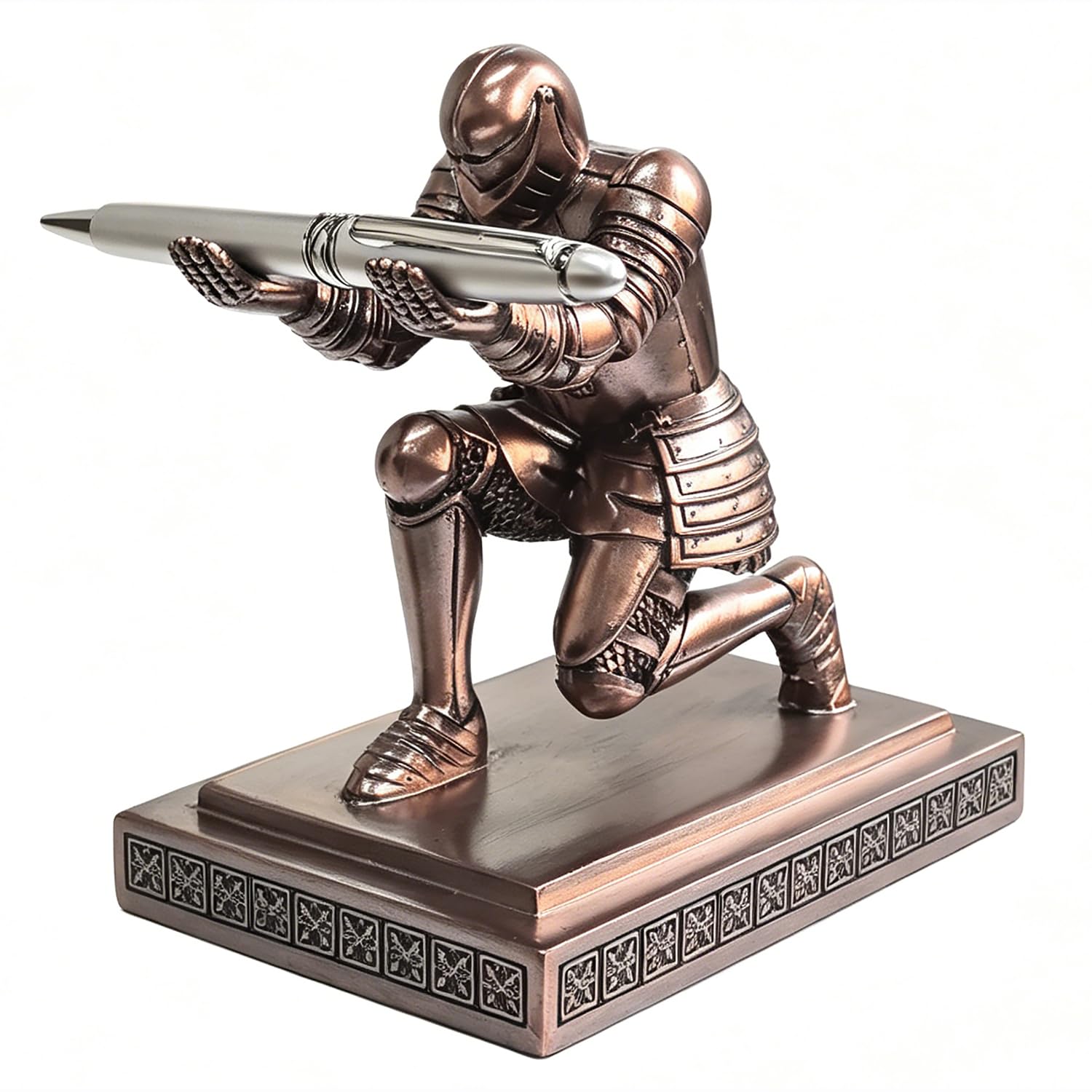 HDMbigmi Knight Pen Holder Pen Stand Desk Organizer and Accessories Copper