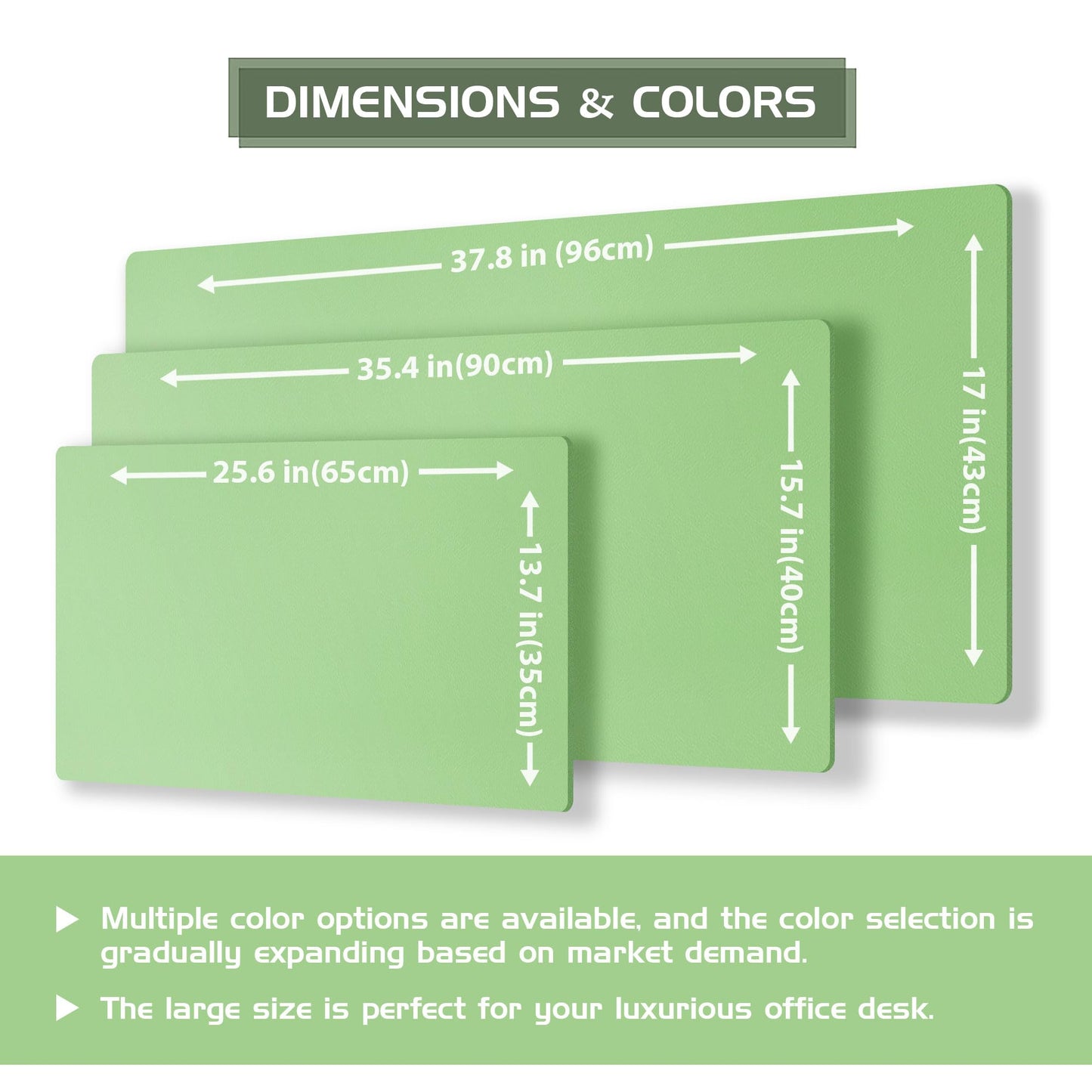 Aothia Double-Sided Desk Pad, 37.8"x17" Leather Desk Mat, Eco Cork Desk Pad Protector,Large Mouse