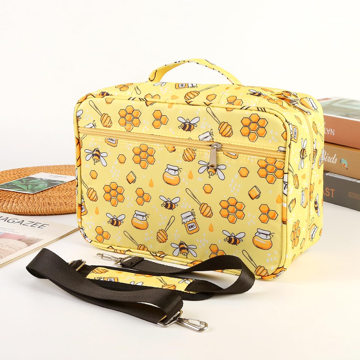 Lbxgap 360 Slots Colored Pencil Case w/Handle & Shoulder Strap