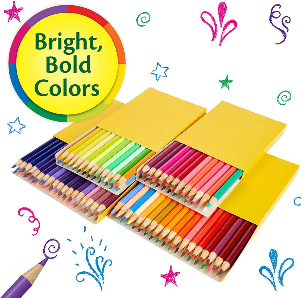 Crayola Colored Pencils Set for Kids (120ct), Cute School Supplies