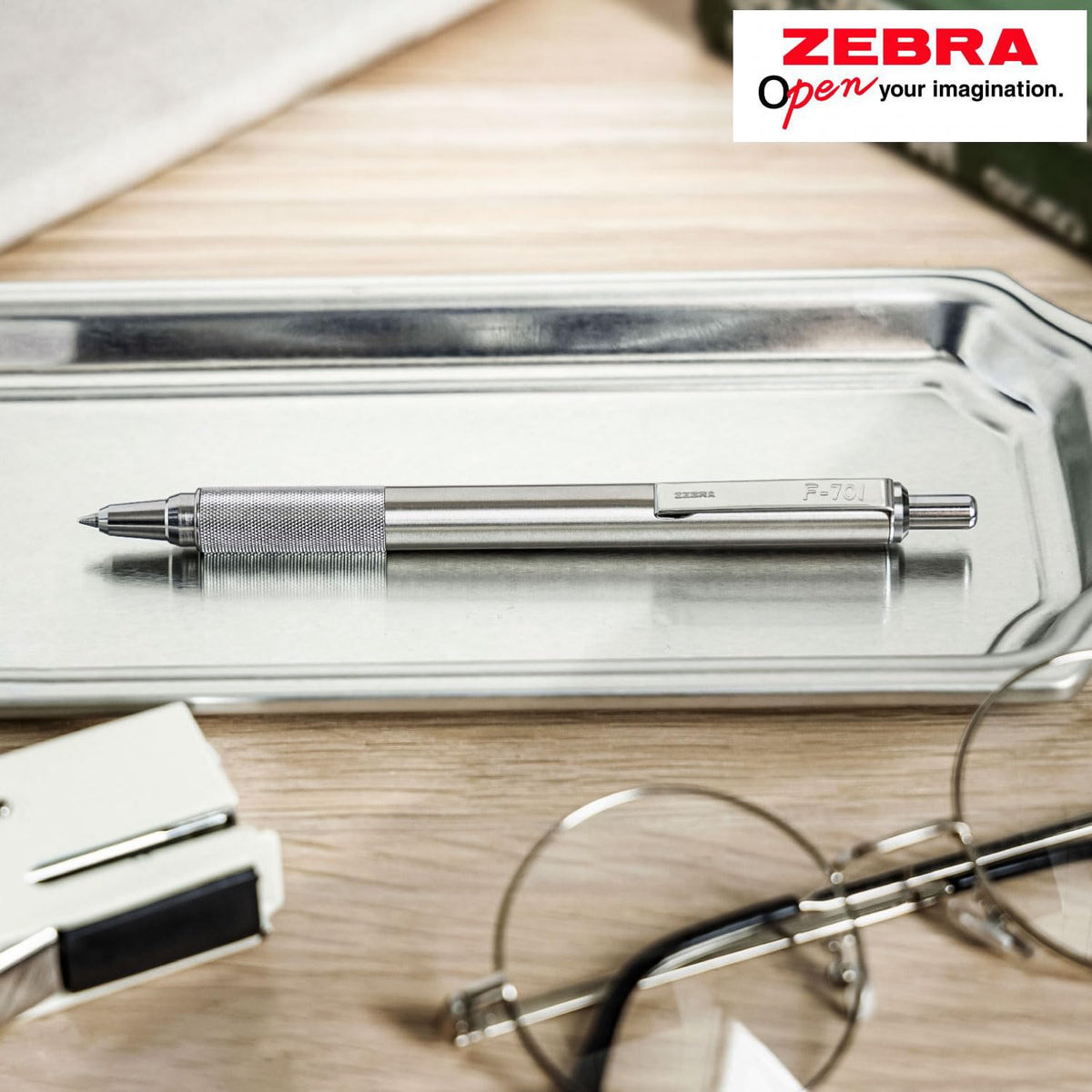 ZEBRA C-BA76-ZA-AZ F-701 Oil-based Ballpoint Pen, 0.7mm, All Metal