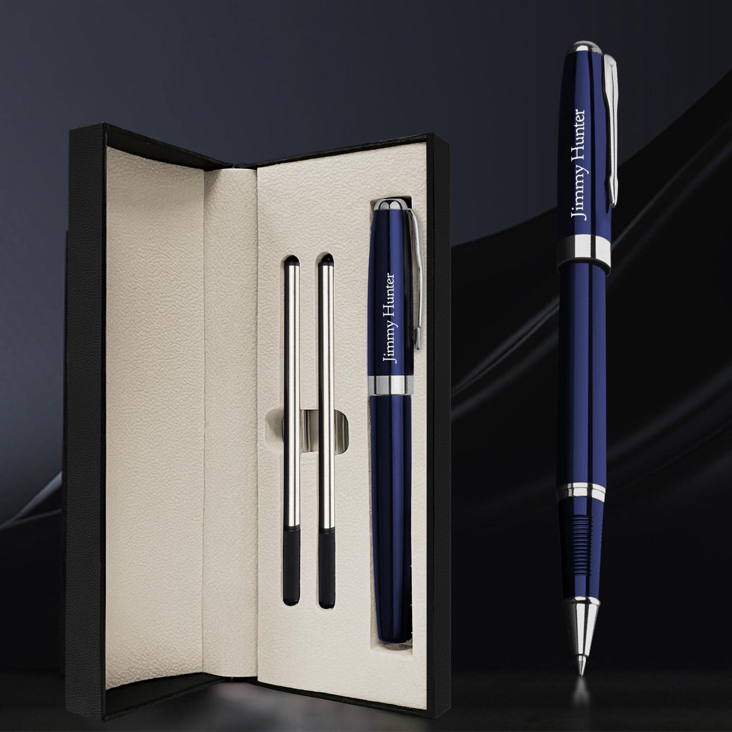 EDSG Personalized Pens Engraving Pen Custom Ballpoint Pens with Refillable Thank You Teacher