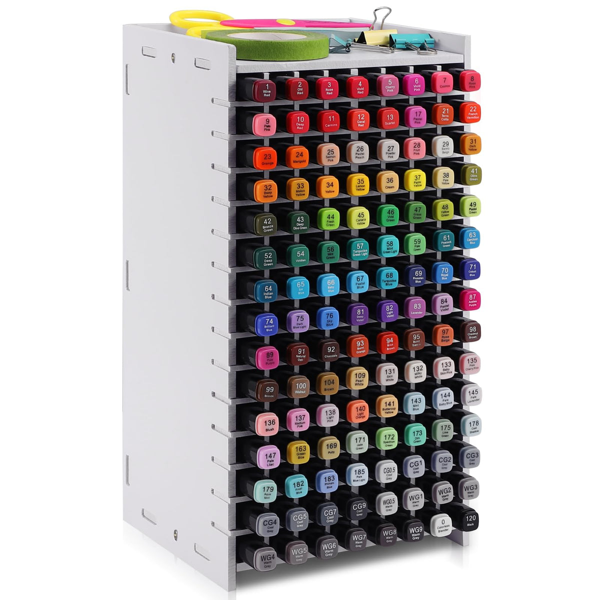 Yrangee Marker Organizer,120 Slots Marker Holder Organizer with Divider