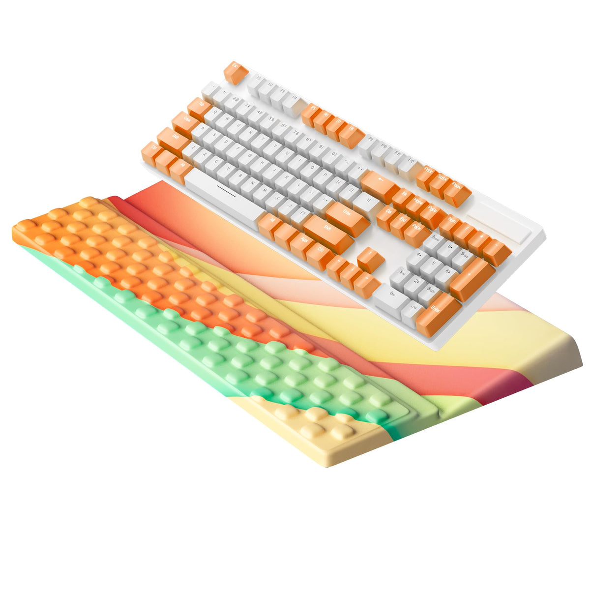 Ospelelf Keyboard Wrist Rest, Ergonomic Memory Foam Wrist Support for Typing & Gaming, Tilted