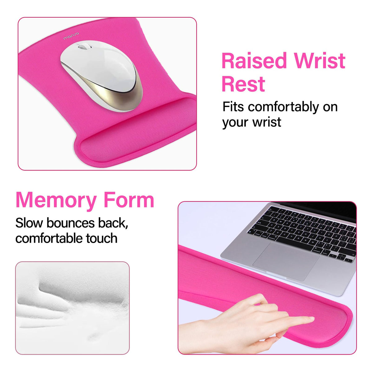 MOSISO Keyboard Mouse Pad Set, Large Gaming Mousepad&Keyboard Wrist Rest