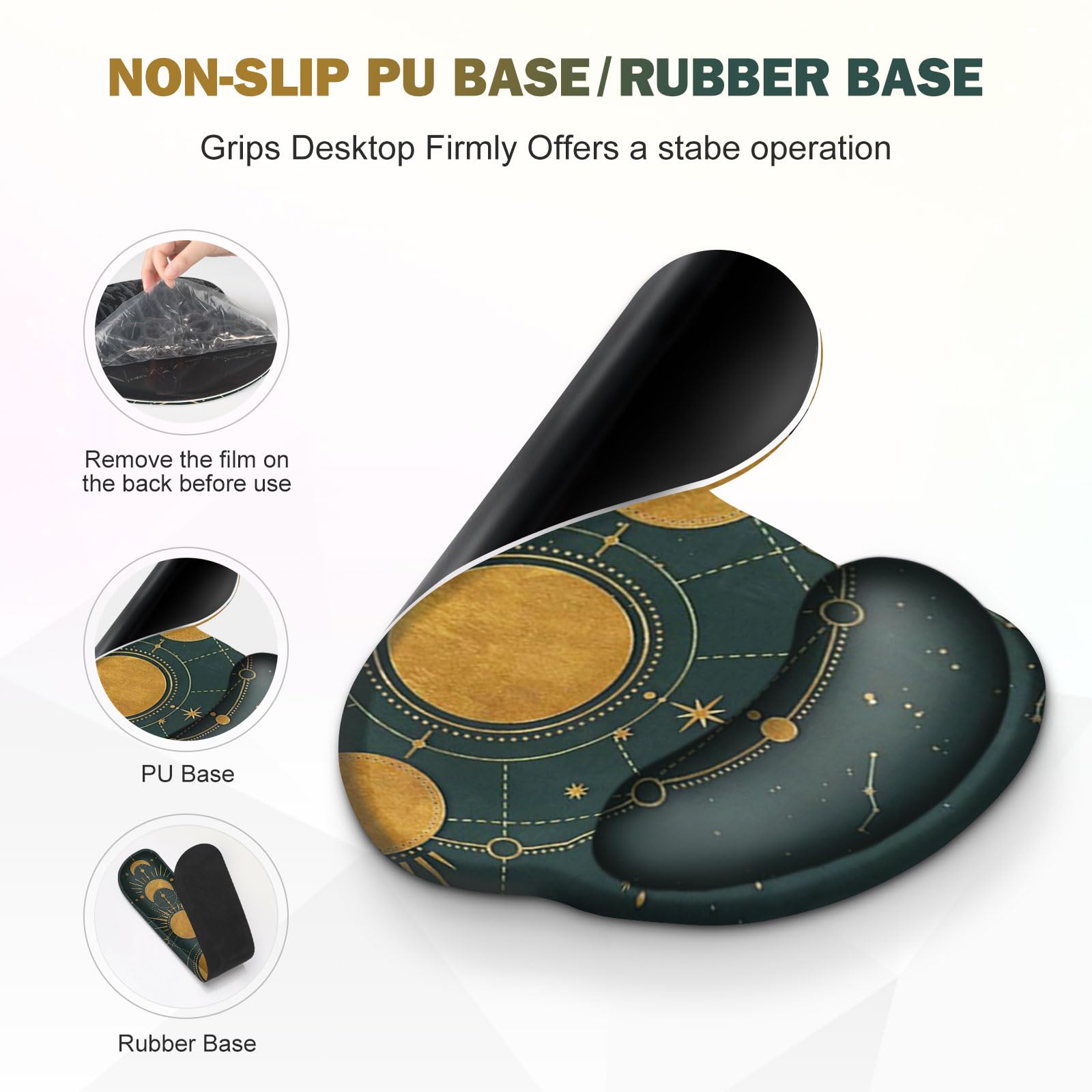 Large Desk Mat, Gaming Mouse Pad, Desk Pad Protector, XXL Mousepad + Keyboard Wrist Rest+Mouse