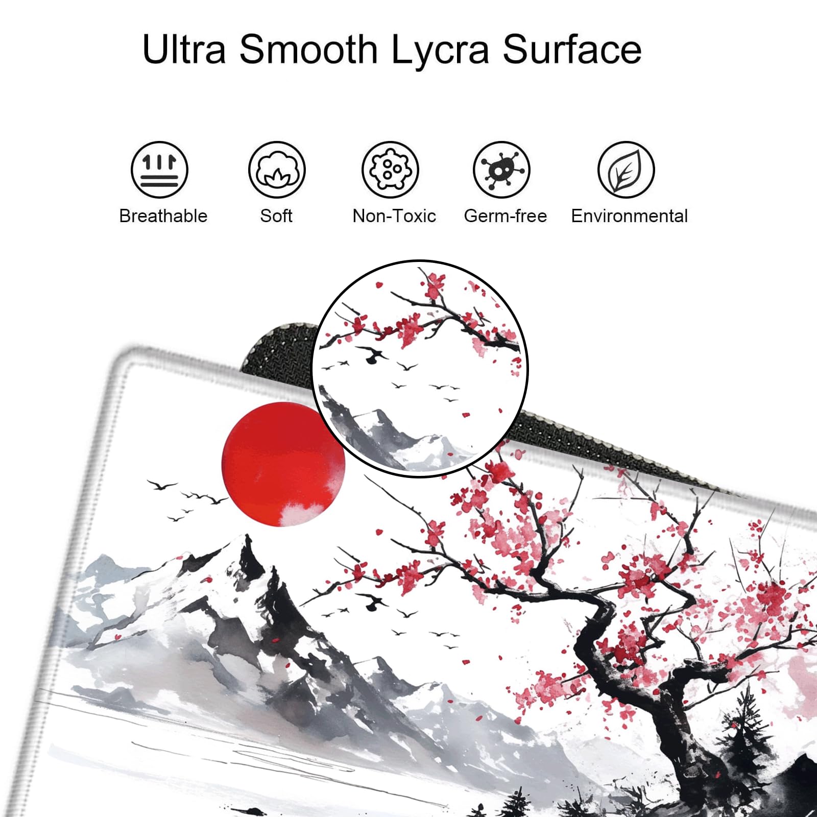 Gaming Mouse Pad 36x24 Desk Mat Large Mousepad Cherry Blossom Desk Pad Big Computer Mat Extended