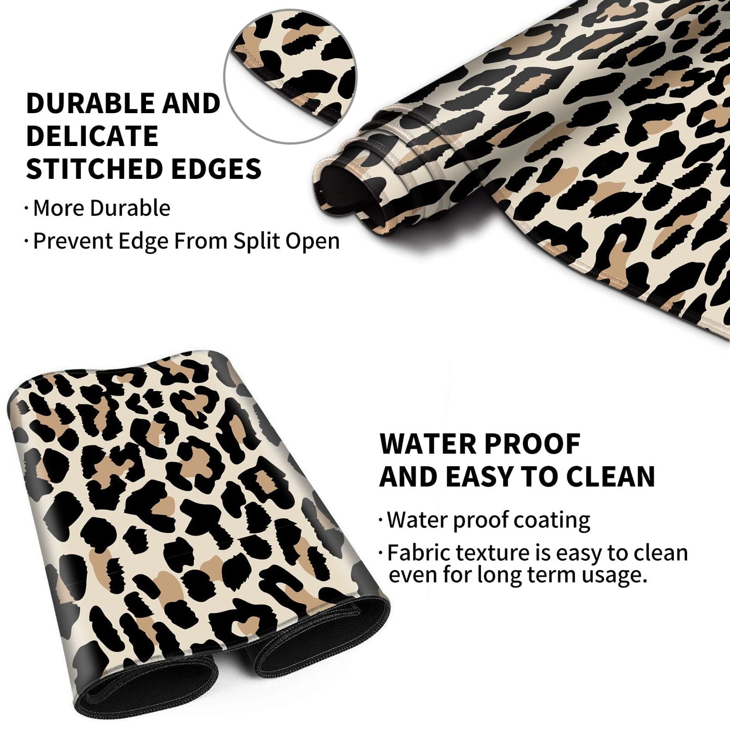 Pretty Mouse Pad and Wrist Rest Set, Extended Desk Mat (31.5" x 11.8") with Memory Foam Ergonomic