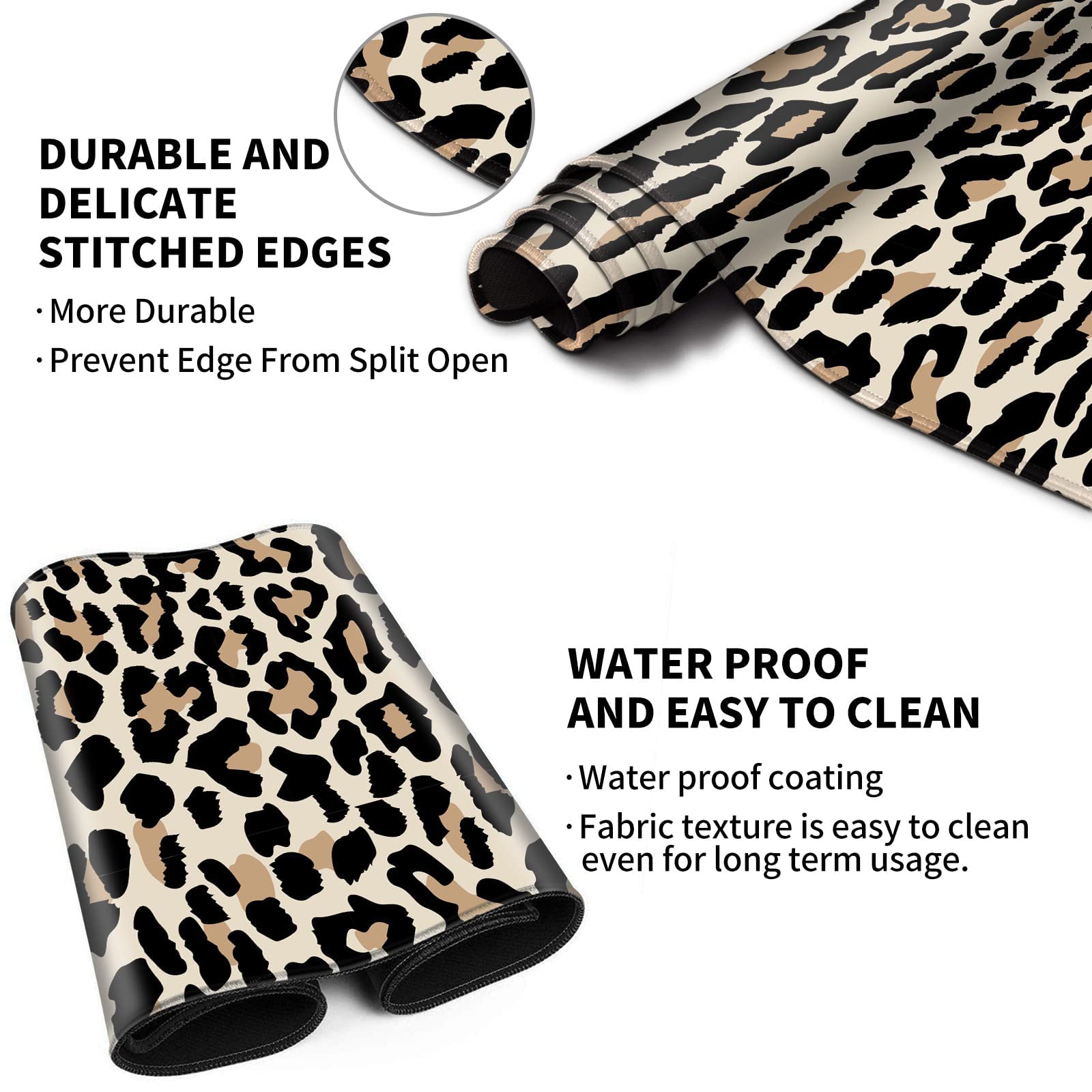 Pretty Mouse Pad and Wrist Rest Set, Extended Desk Mat (31.5" x 11.8") with Memory Foam Ergonomic