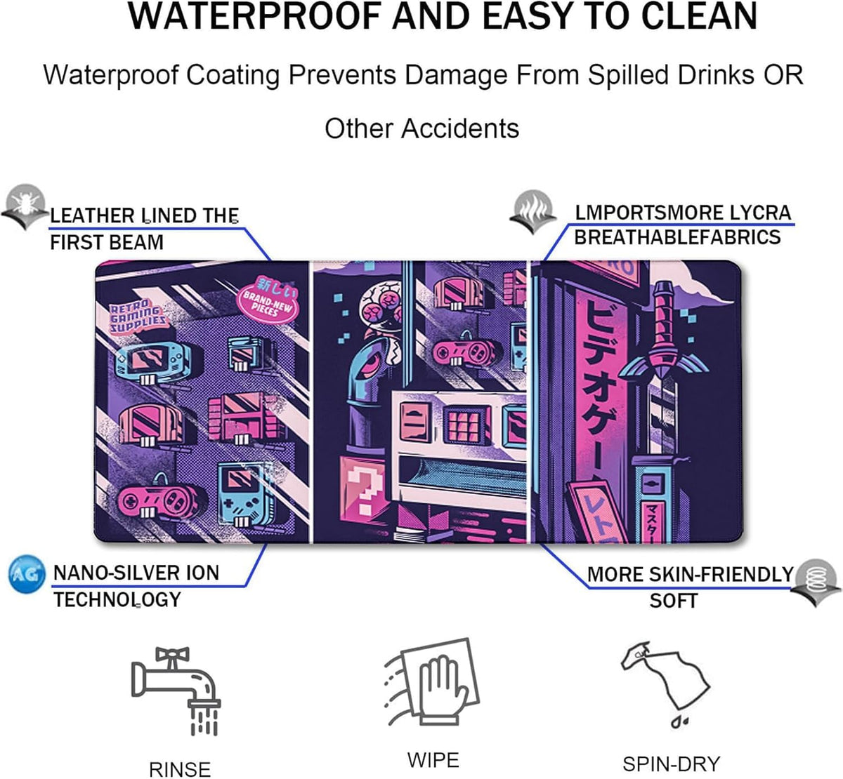 Japanese Comic Desk Mat Large Office Desk Pad Gaming Mouse Pad